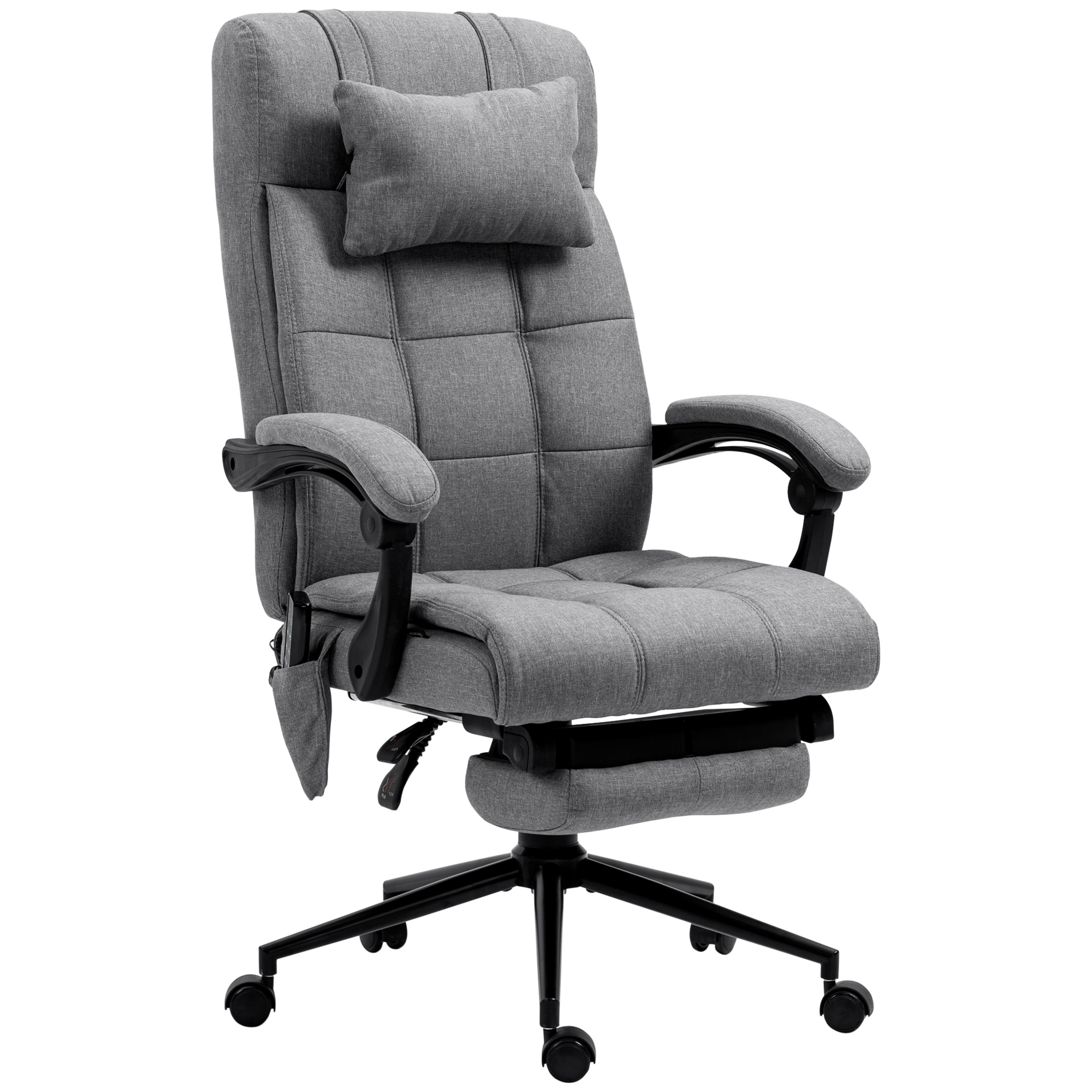 Työtuoli hierontatoiminnolla, ergonominen, 66x76x112-120cm, harmaa