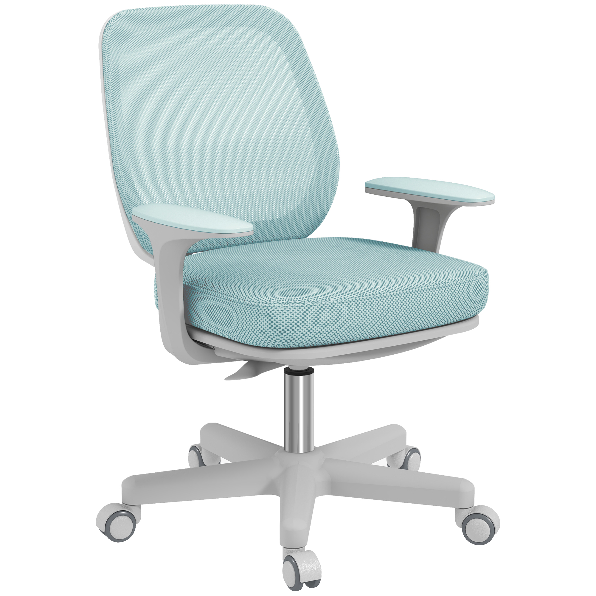 Toimistotuoli, ergonominen työtuoli kääntyvällä toiminnolla, korkeussäädettävä 55 x 48 x 82,5-94,5 cm Vihreä