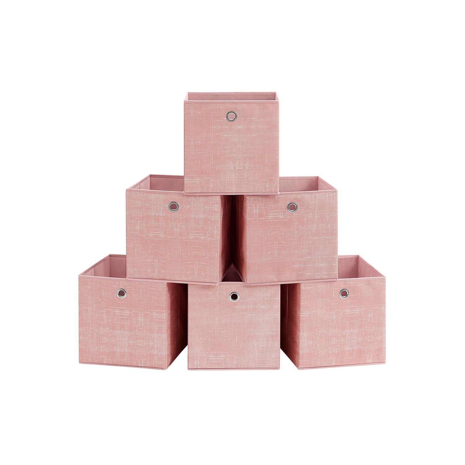 Säilytyslaatikot 6 kpl setti, pastelli pinkki