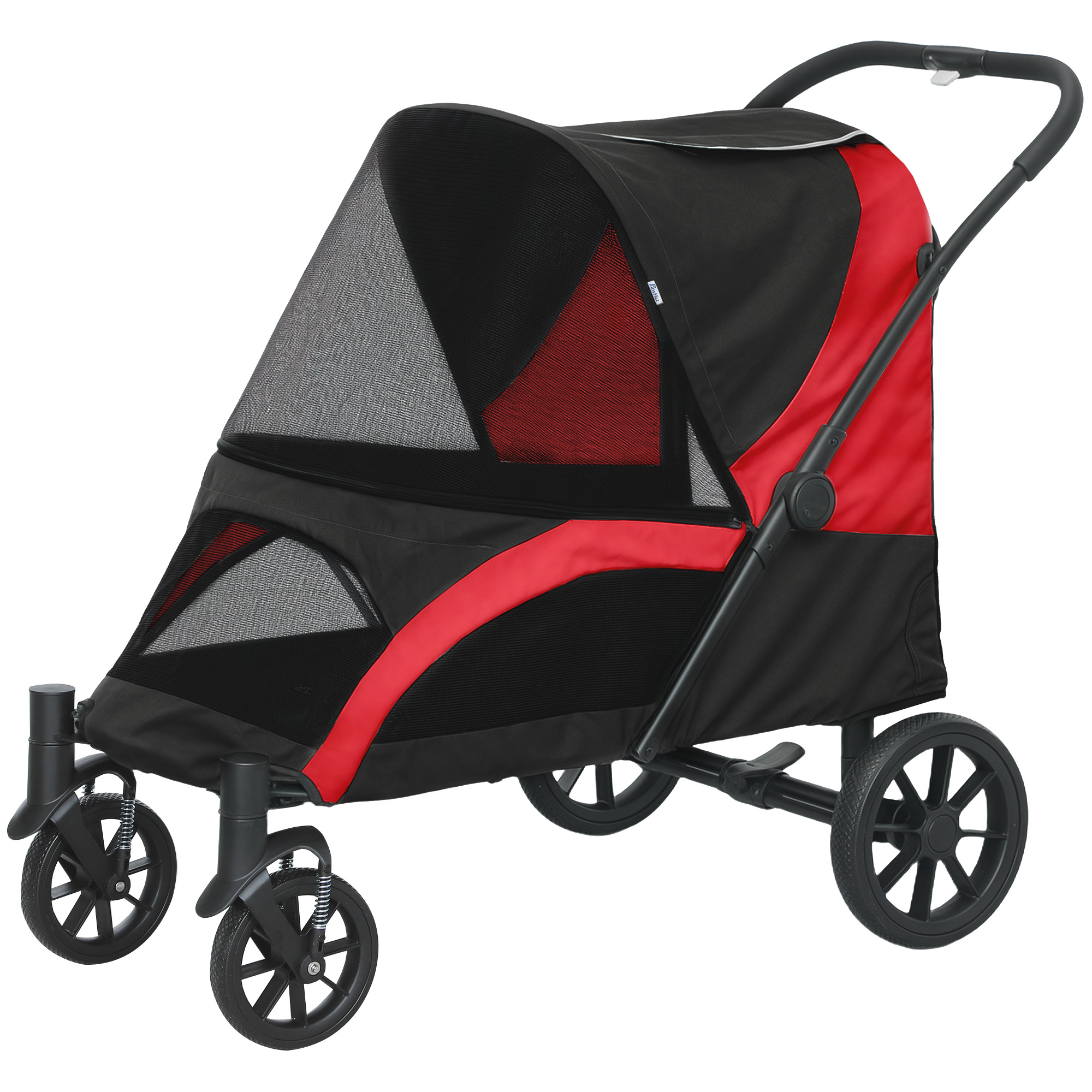 Koerakäru koerabuggy kokkupandav suurtele koertele ja kassidele kuni 30 kg kassibuggy padja võrkkardinate uste hoiukoti