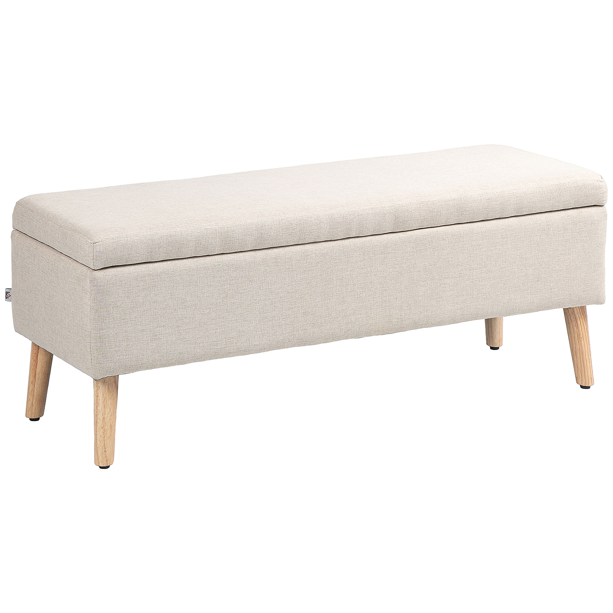 Säilytyspenkki, jopa 220 kg, pellavakuvio, 110x39x45cm, beige