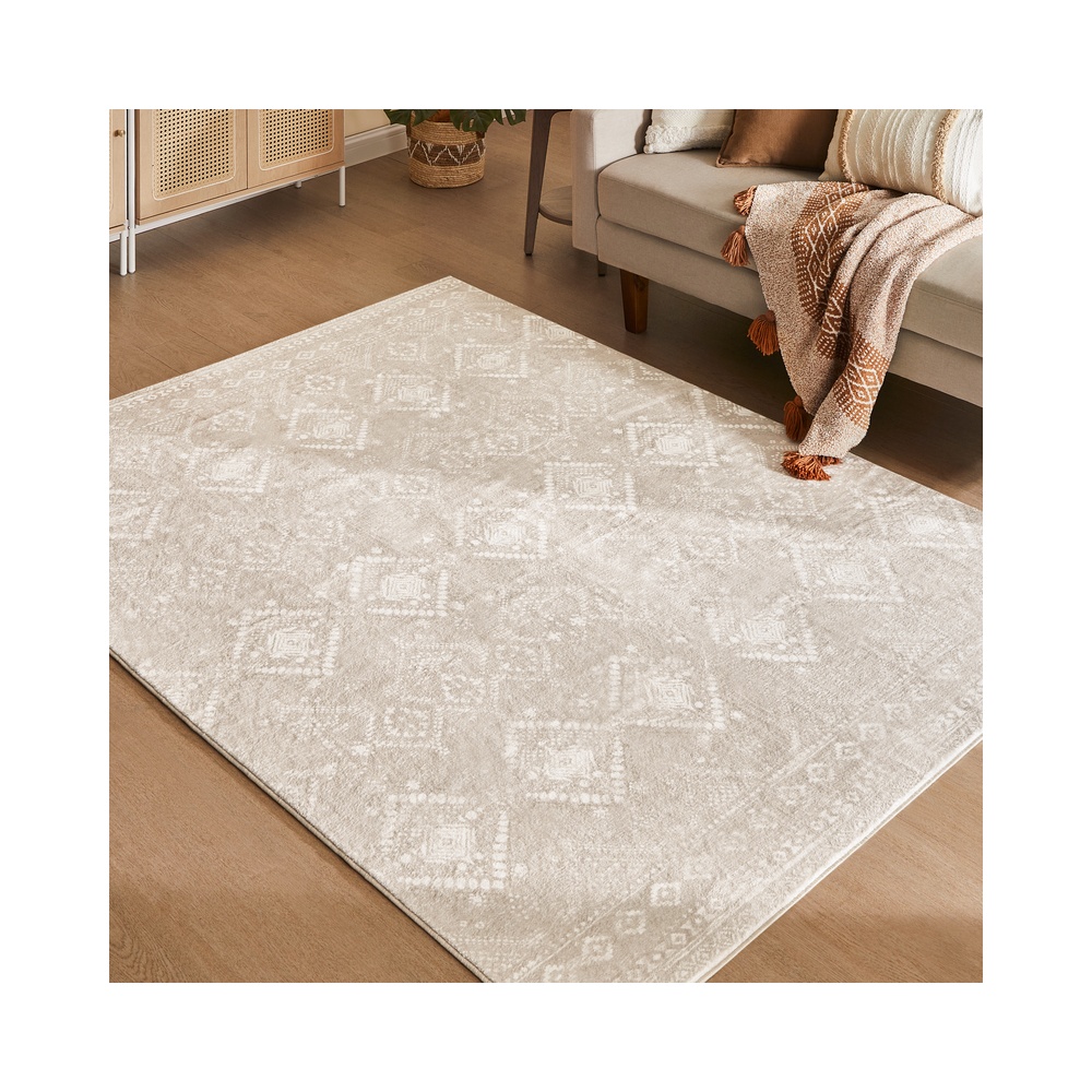 Boho stiilis vaip 120 x 170 cm pehme ja libisemisvastane pestav dekoratiivvaip elutuppa või magamistuppa