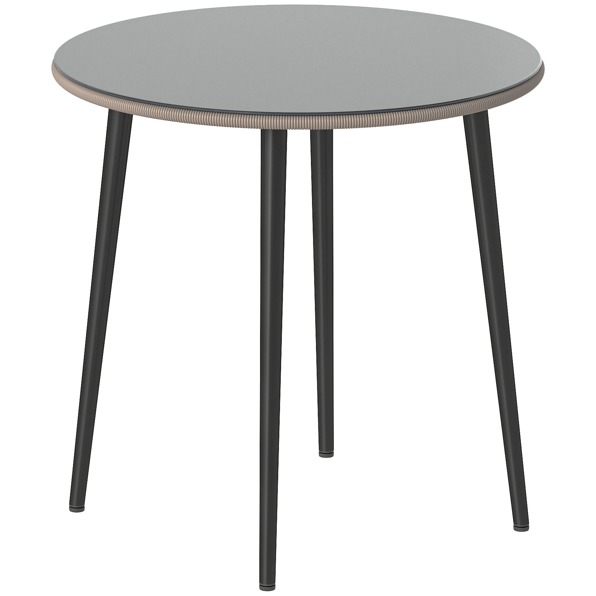 Terasest aia buffetlaud terasraamiga PE-rotangist serv reguleeritavad jalad 4 inimest 80 x 80 x 74 cm hall