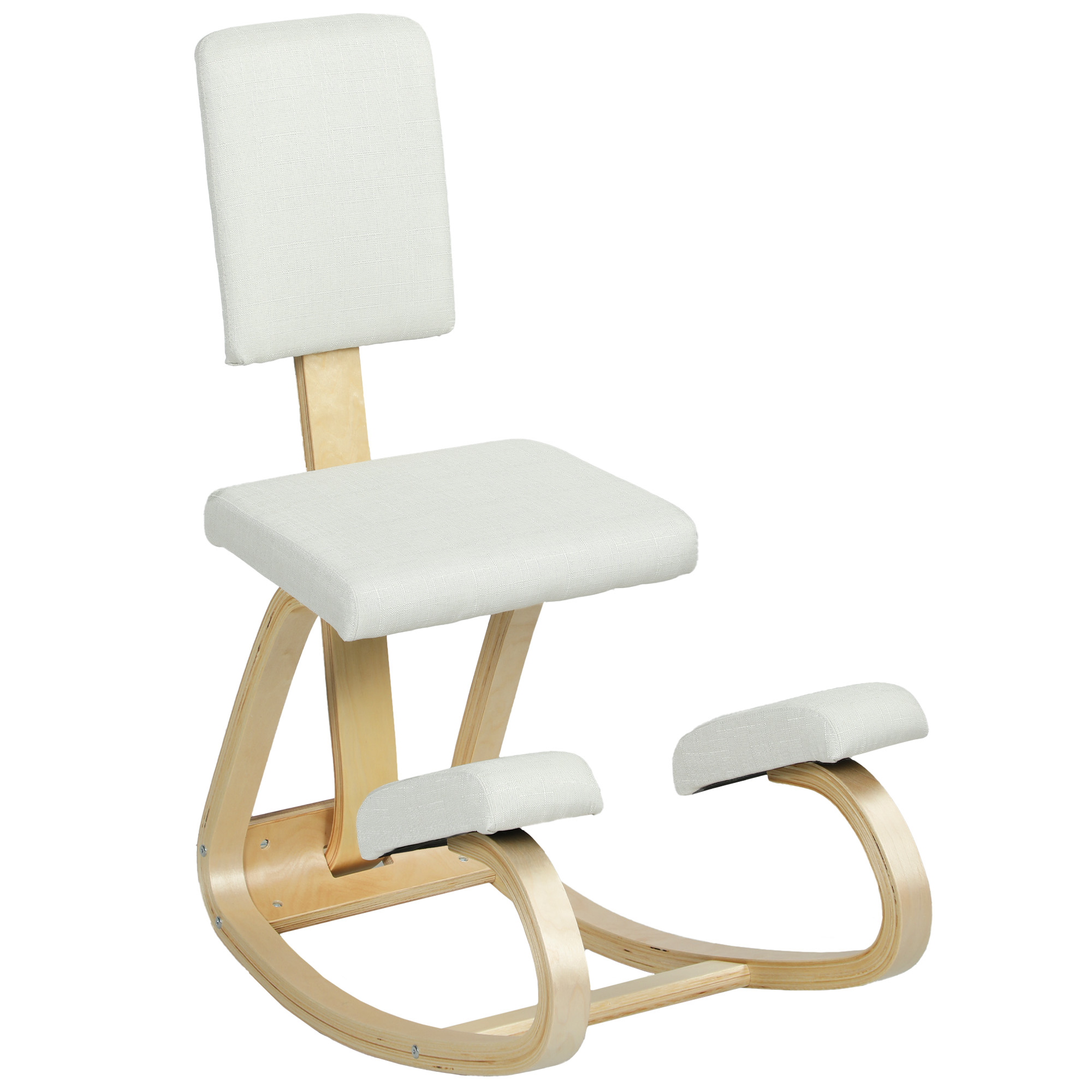 Ergonominen polvistutuoli, polvistuva jakkara, terveystuoli kotiin, toimistoon, meditaatioon, kerma