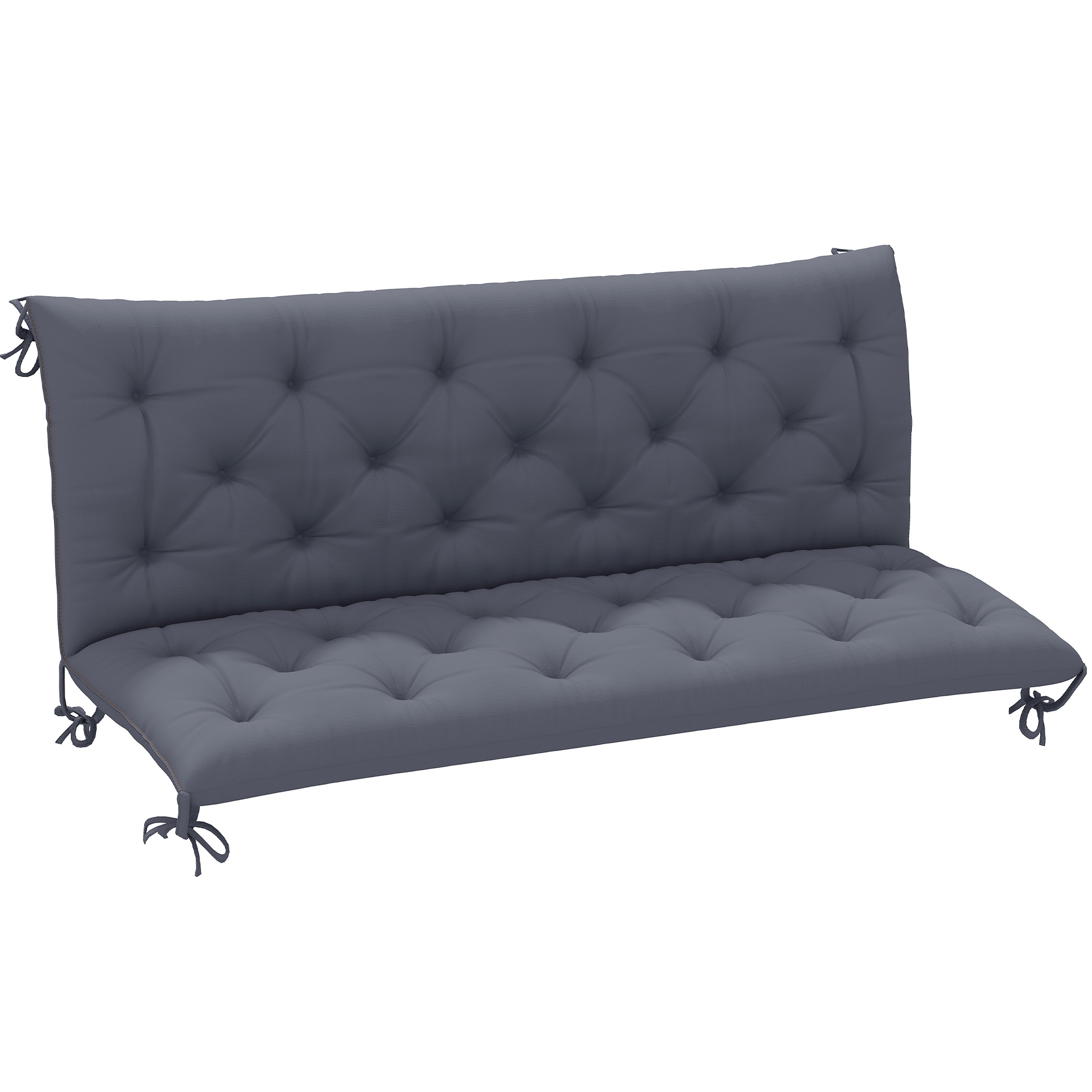 3-kohalise pingipadi 150 x 98 x 8 cm istmepadi paeltega seljatoepadi sise- ja välistingimustes kasutamiseks pingipadi