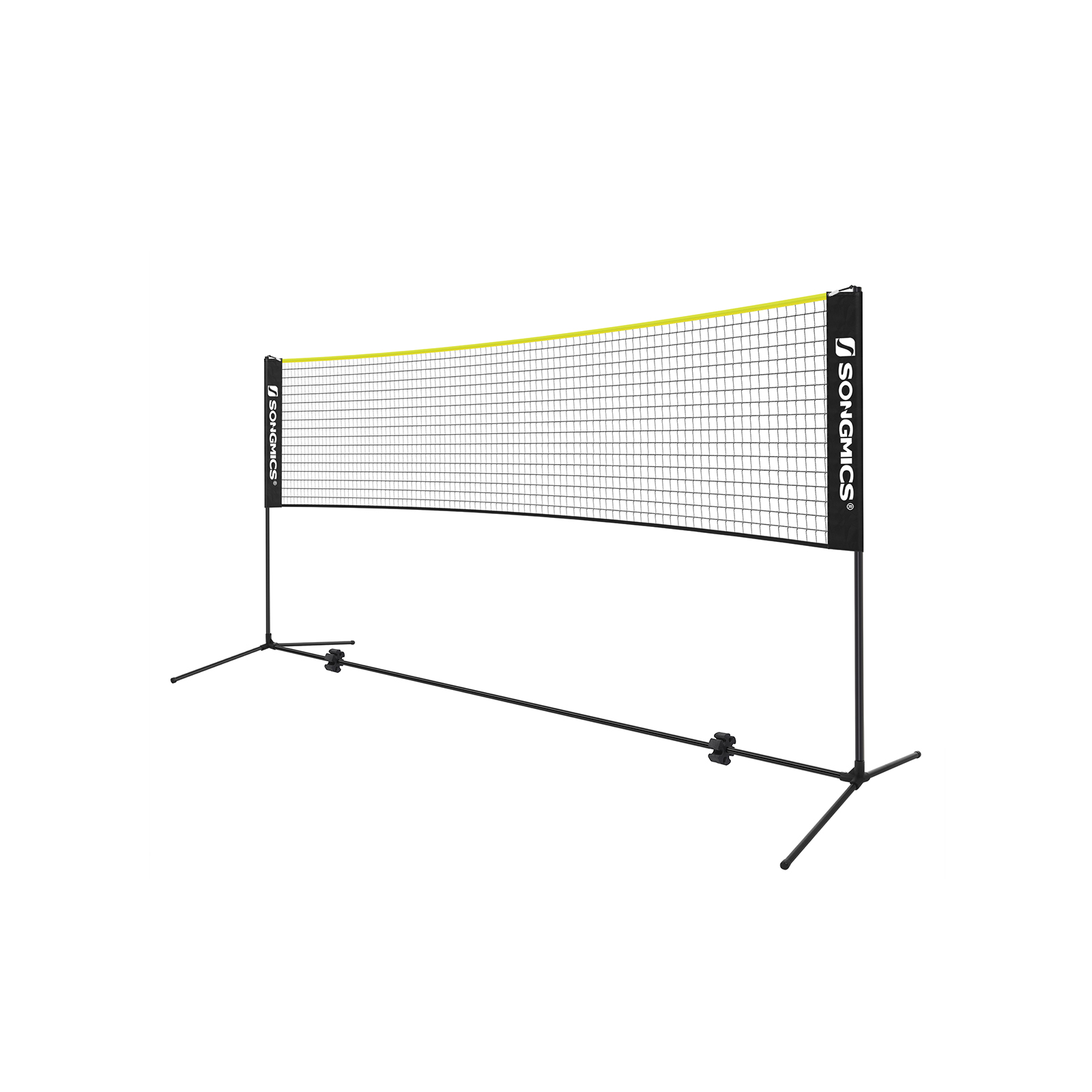 4 m sulgpallivõrk must-kollane