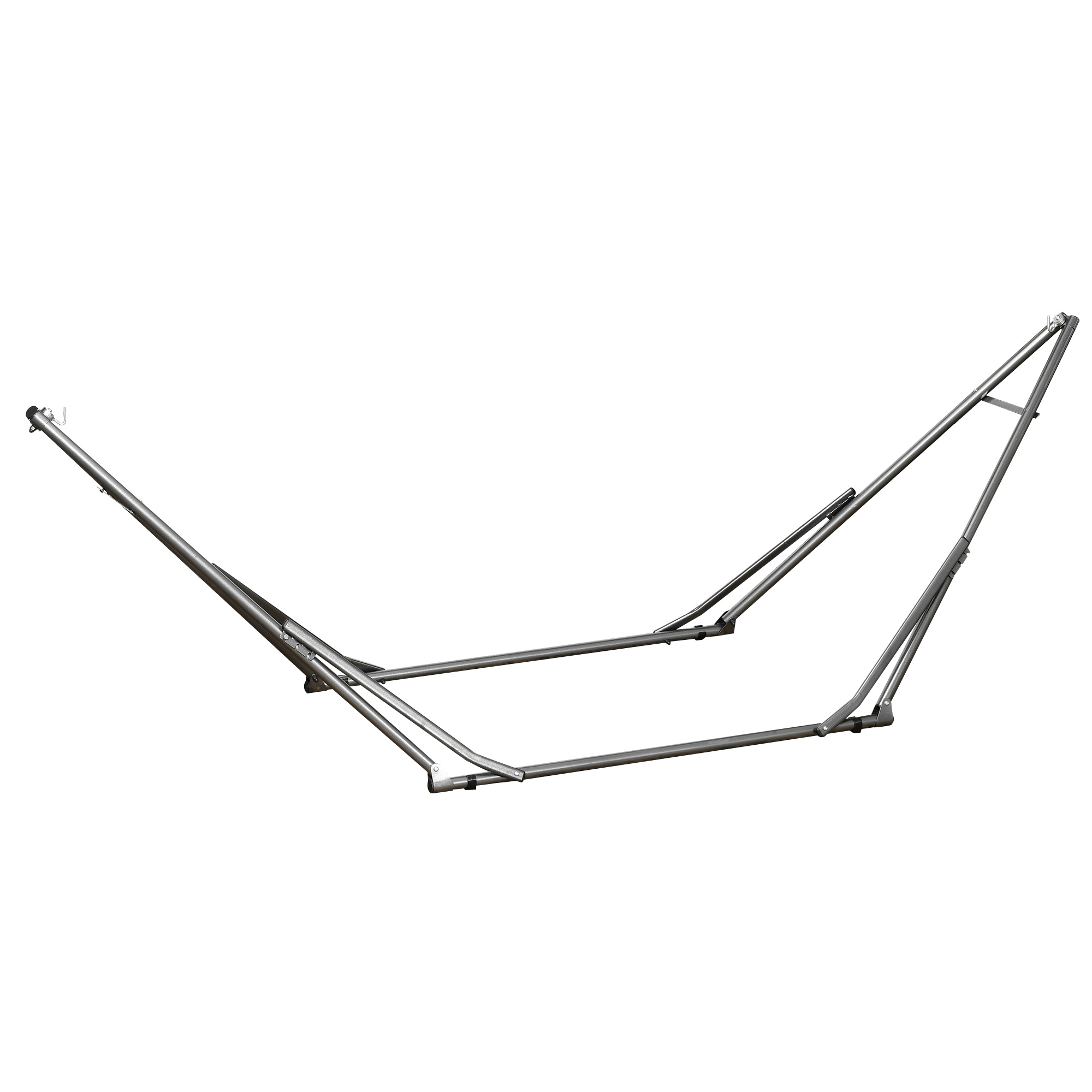 2-ühes võrkkiige alus ilmastikukindel pesukuivatusrest 290 cm x 92 cm x 88 cm must