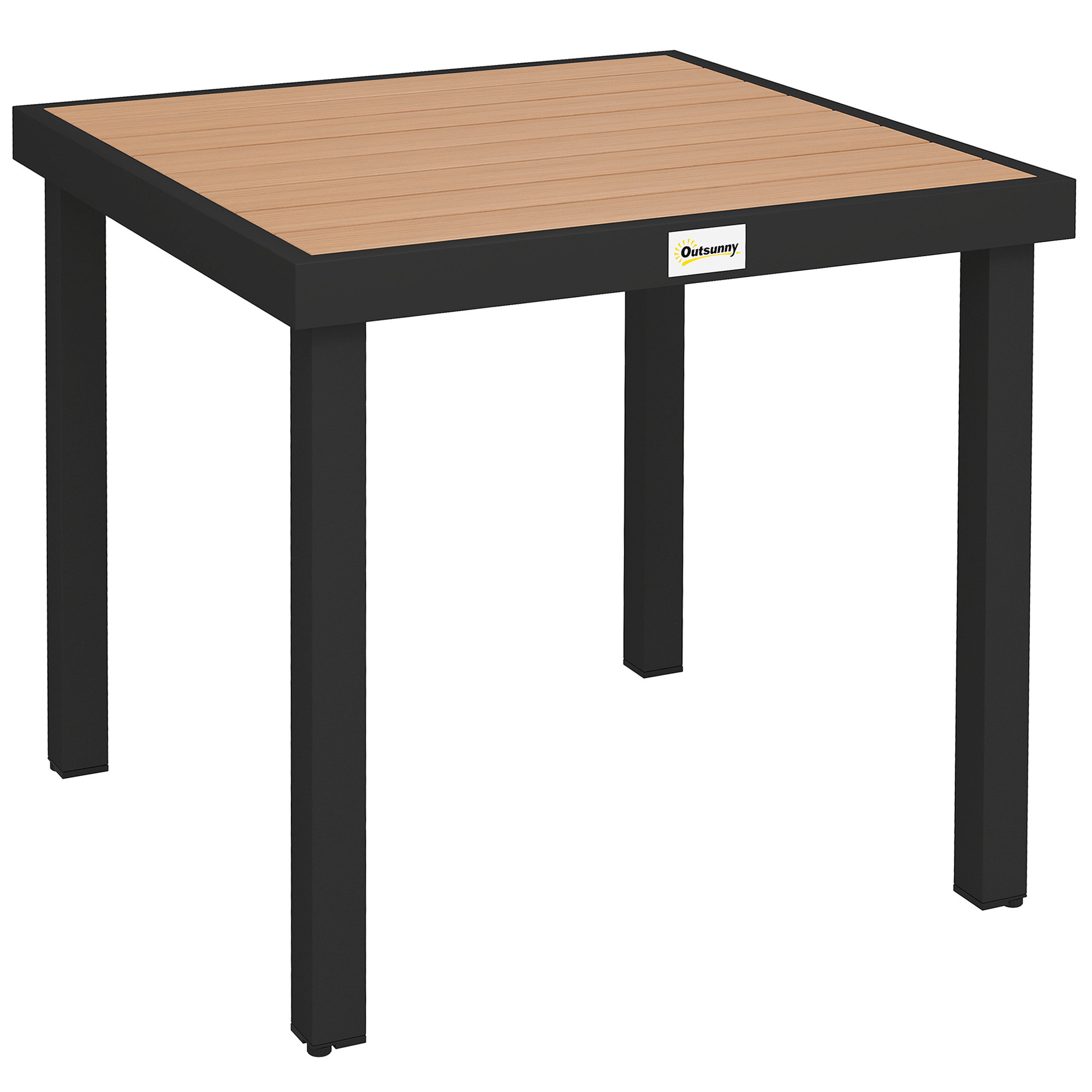 Aialaud plastik 78 x 78 x 74 cm ilmastikukindel alumiiniumraam; buffetlaud matkalaud 4 inimesele rõdulaud terrassilaud