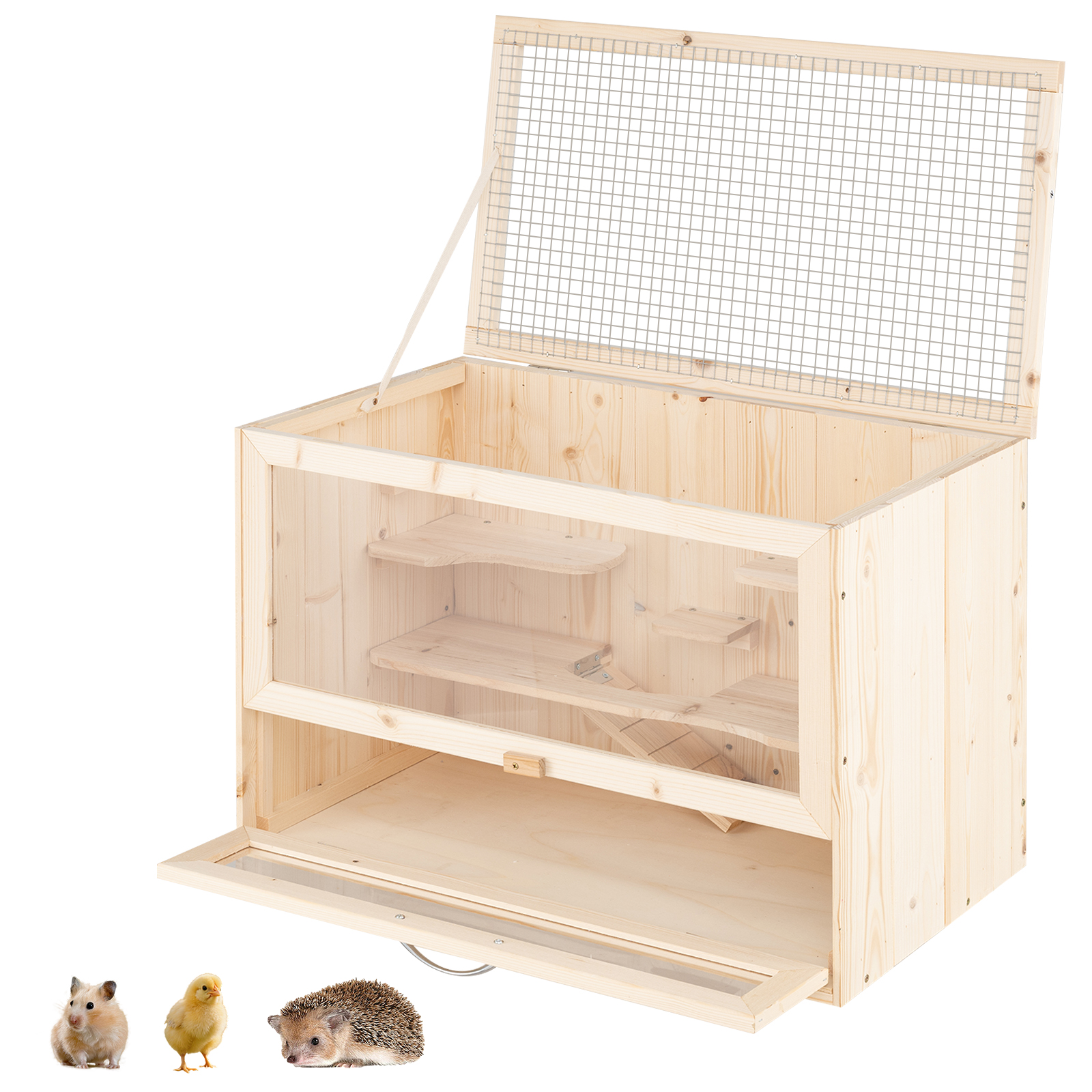 Puinen hamsterihäkki verkkokatolla - luonnonvärinen