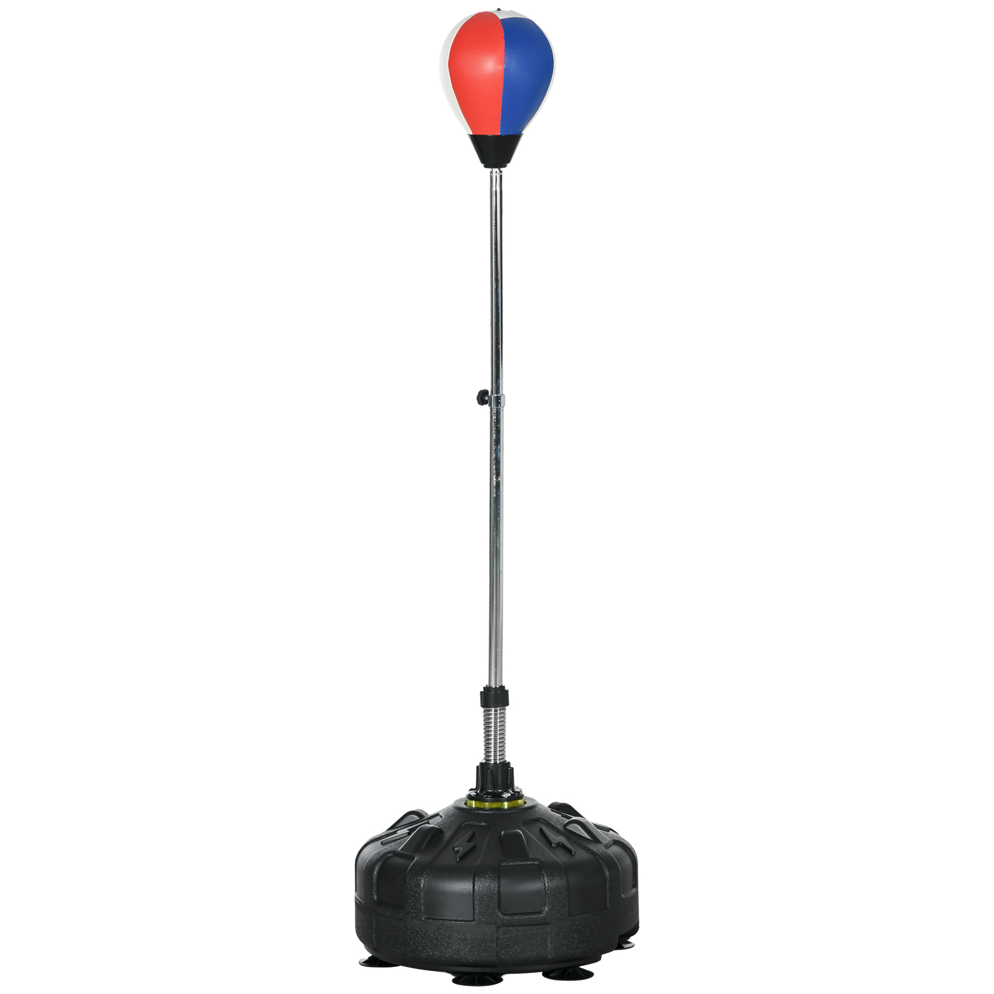 Poksipall reguleeritava kõrgusega 147-165 cm täidetav alus teras must+punane+valge