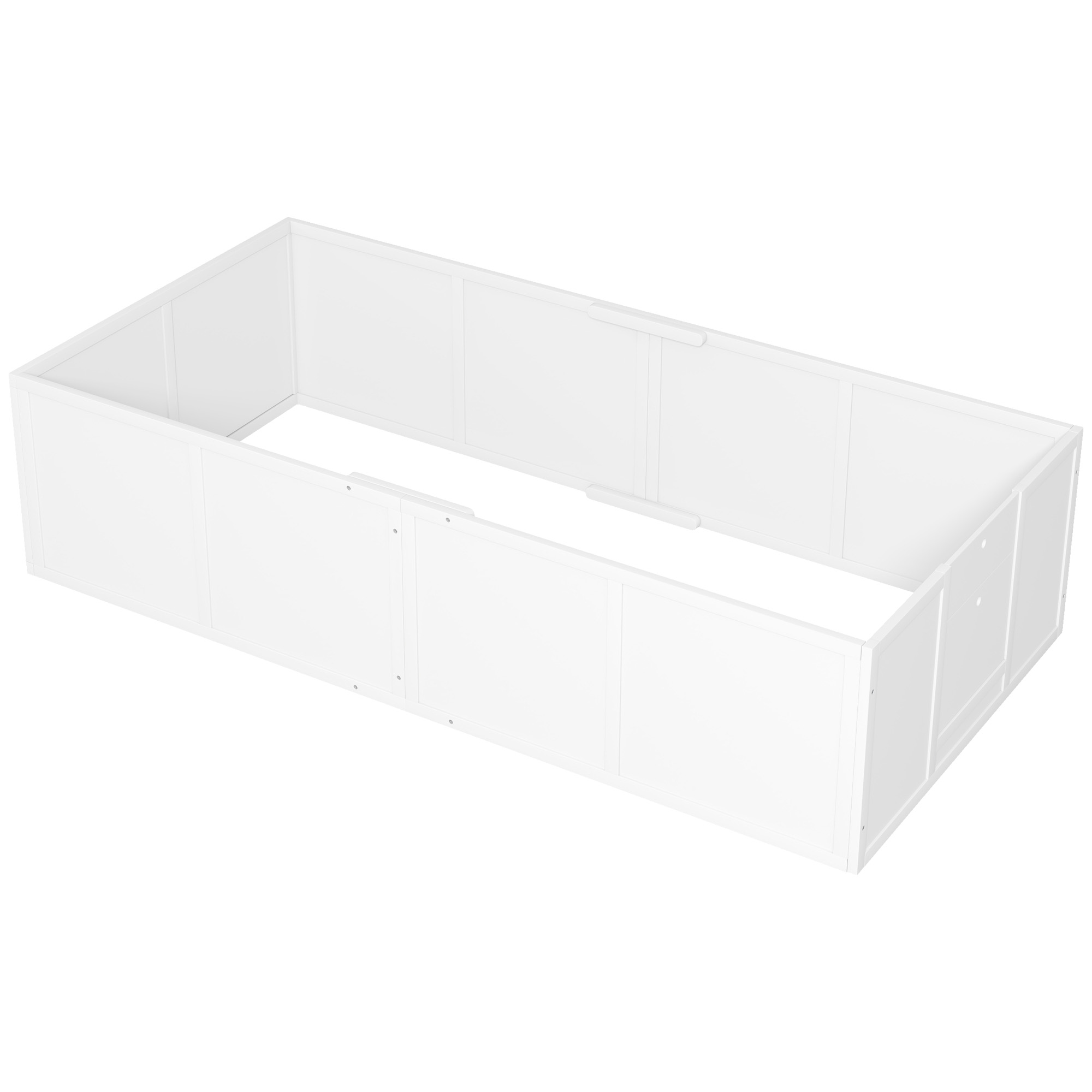 Koiran synnytyslaatikko koirille ja pennuille, säädettävät ovet, isoille ja pienille koirille, 196 x 96 x 48 cm, valkoinen