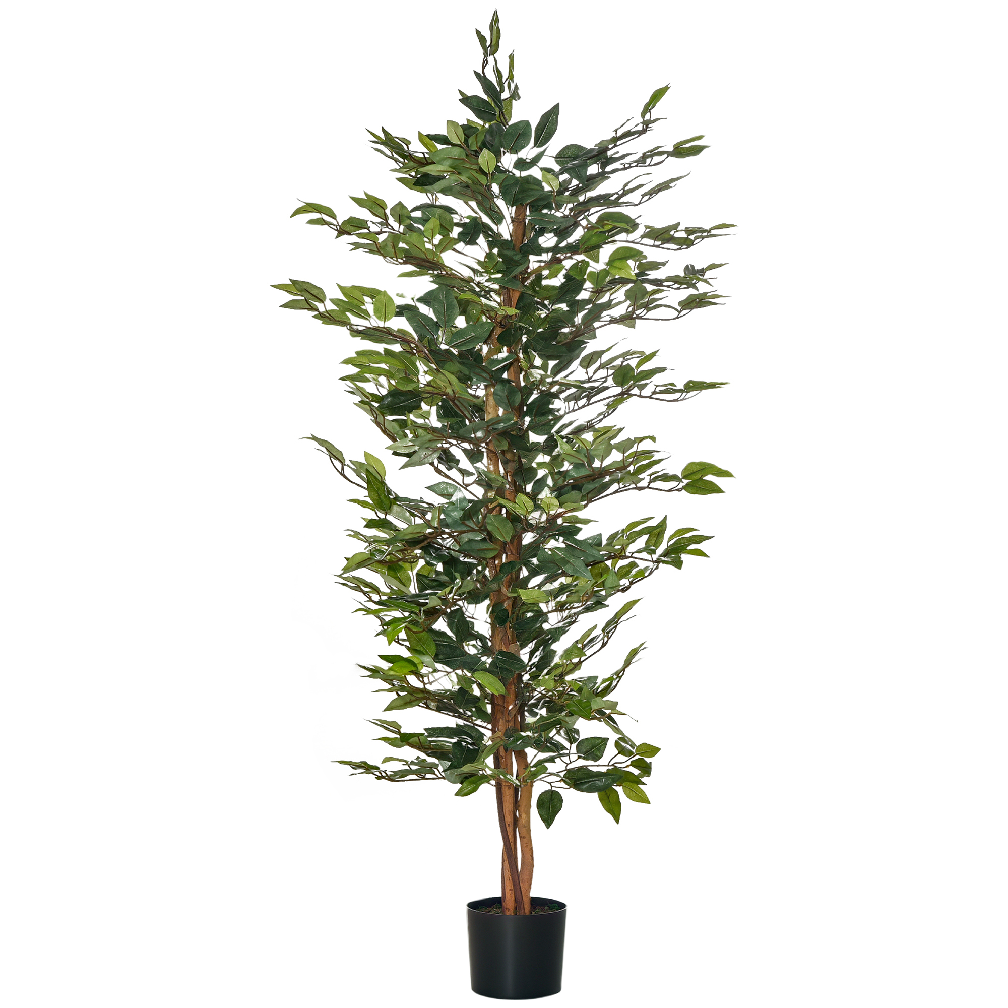 Suuri keinotekoinen viikunapuu, 150 cm, tekokuusi, tekokasvi, muoviset tekokasvit ruukussa, aidolta näyttävä tekokasvi, olohuoneeseen, makuuhuoneeseen, toimistoon, puutarhaan, moderni sisustus, lahja