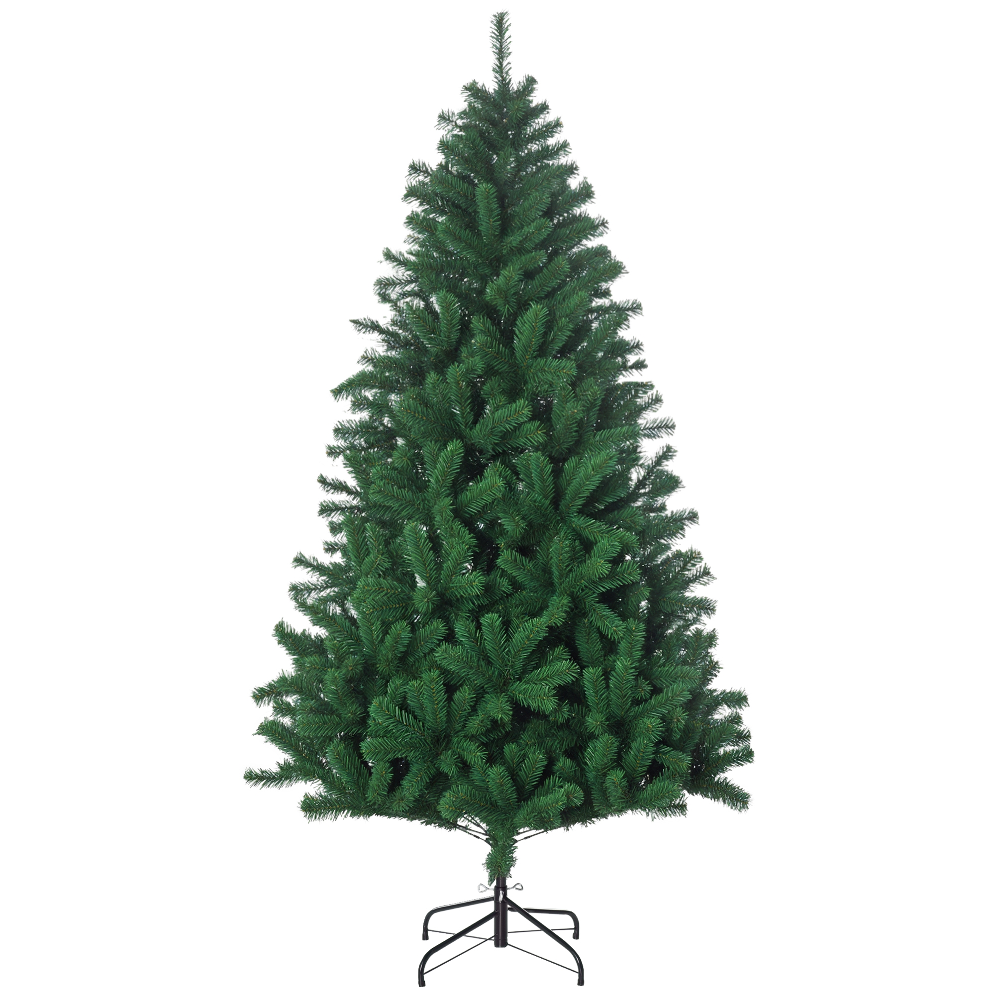 Tekokuusi 180 cm, keinokuusi 1000 oksalla, joulukuusenkoriste sisältäen metallijalustan sisäkäyttöön