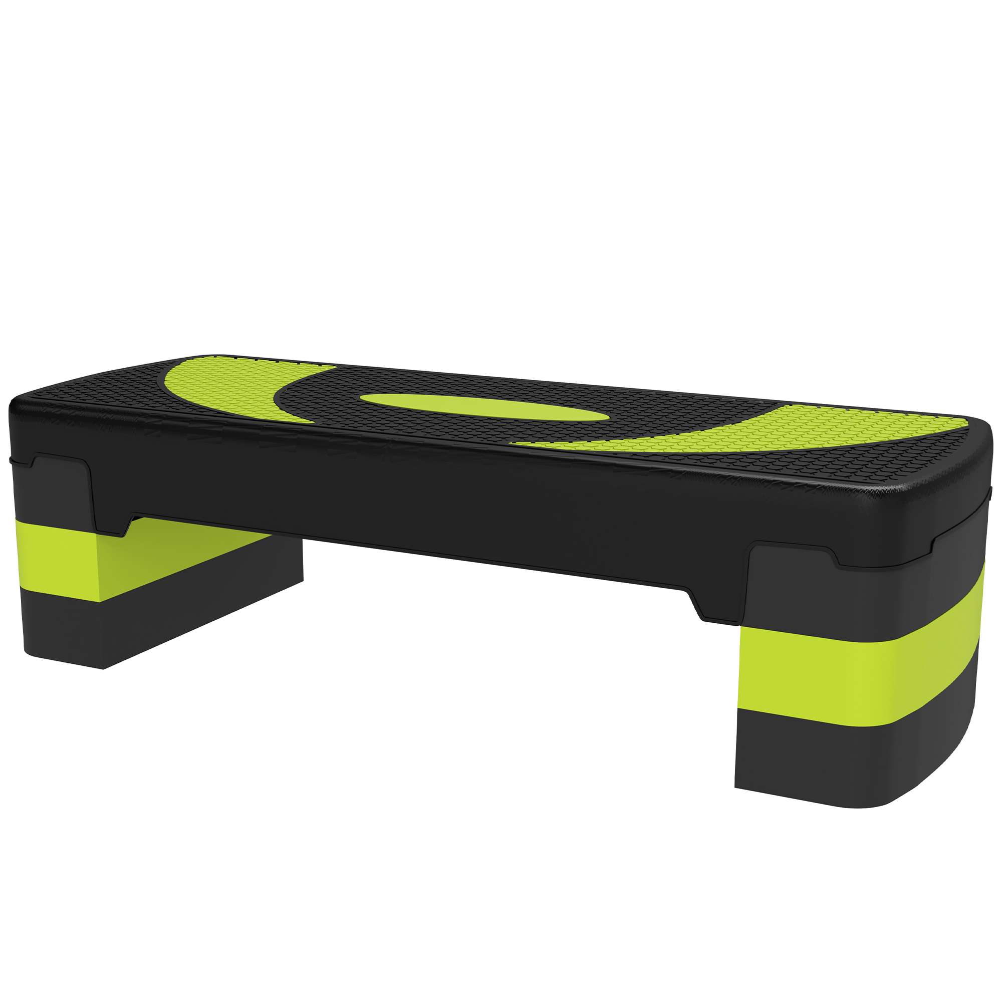 Aerobinen stepperi, korkeussäädettävä, sisä- ja ulkokäyttöön, kuormituskapasiteetti jopa 150 kg, 80 x 31 x 10-20 cm, vihreä