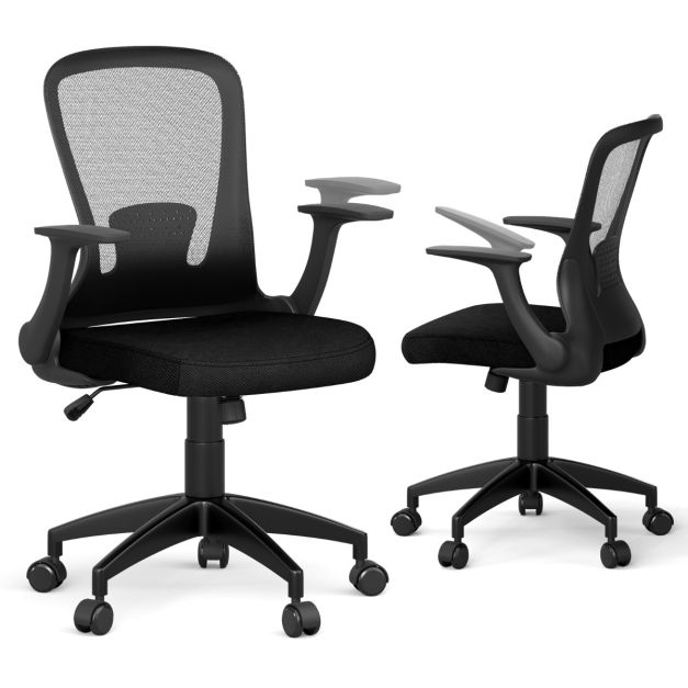 Ergonominen verkkotoimistotuoli säädettävällä selkänojalla - musta