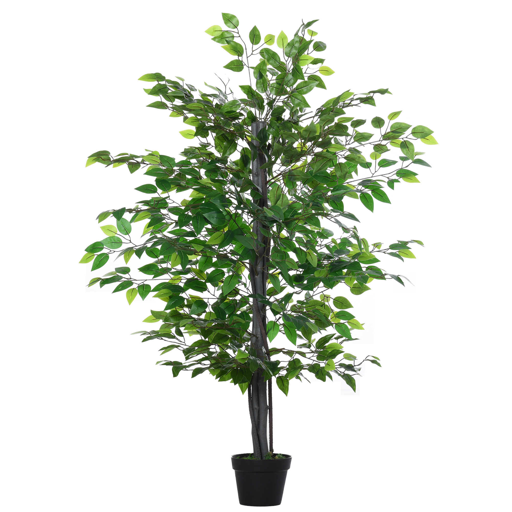 Suuri keinotekoinen viikunapuu, 145 cm, tekokuusi, tekokasvi, muoviset tekokasvit ruukussa, aidolta näyttävä tekokasvi, olohuoneeseen, makuuhuoneeseen, toimistoon, puutarhaan, moderni sisustus, lahja