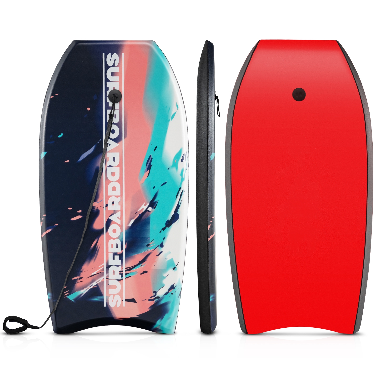 Kerge ja vastupidav lainelaud ning boogie-board randa (suurus L), mitmevärviline disain 2 (104 cm)