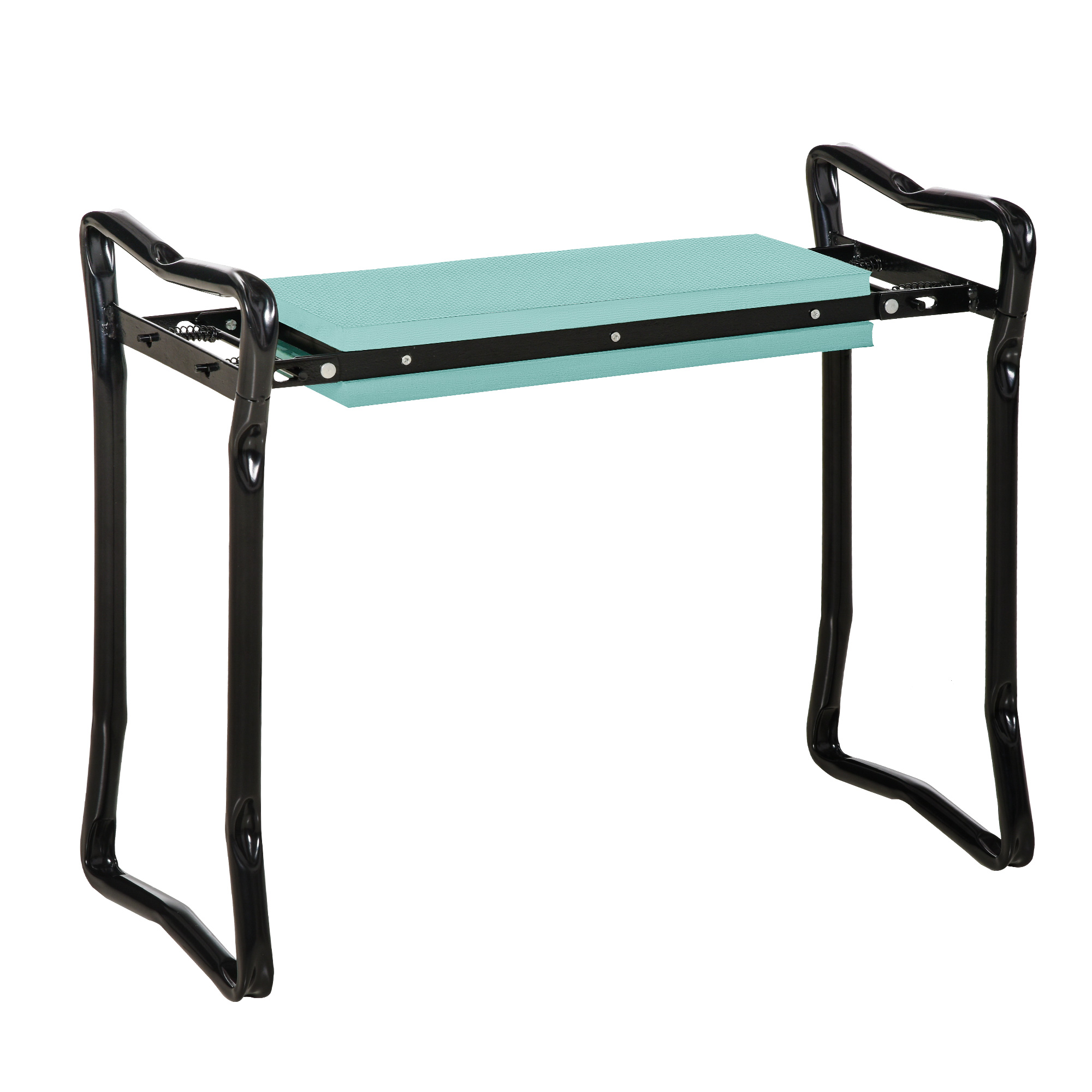 Põlvipink aiatöödeks kokkupandav aiatool aiapink põlvetugi kuni 150 kg EVA vaht teras tumeroheline 58 x 28 x 49 cm