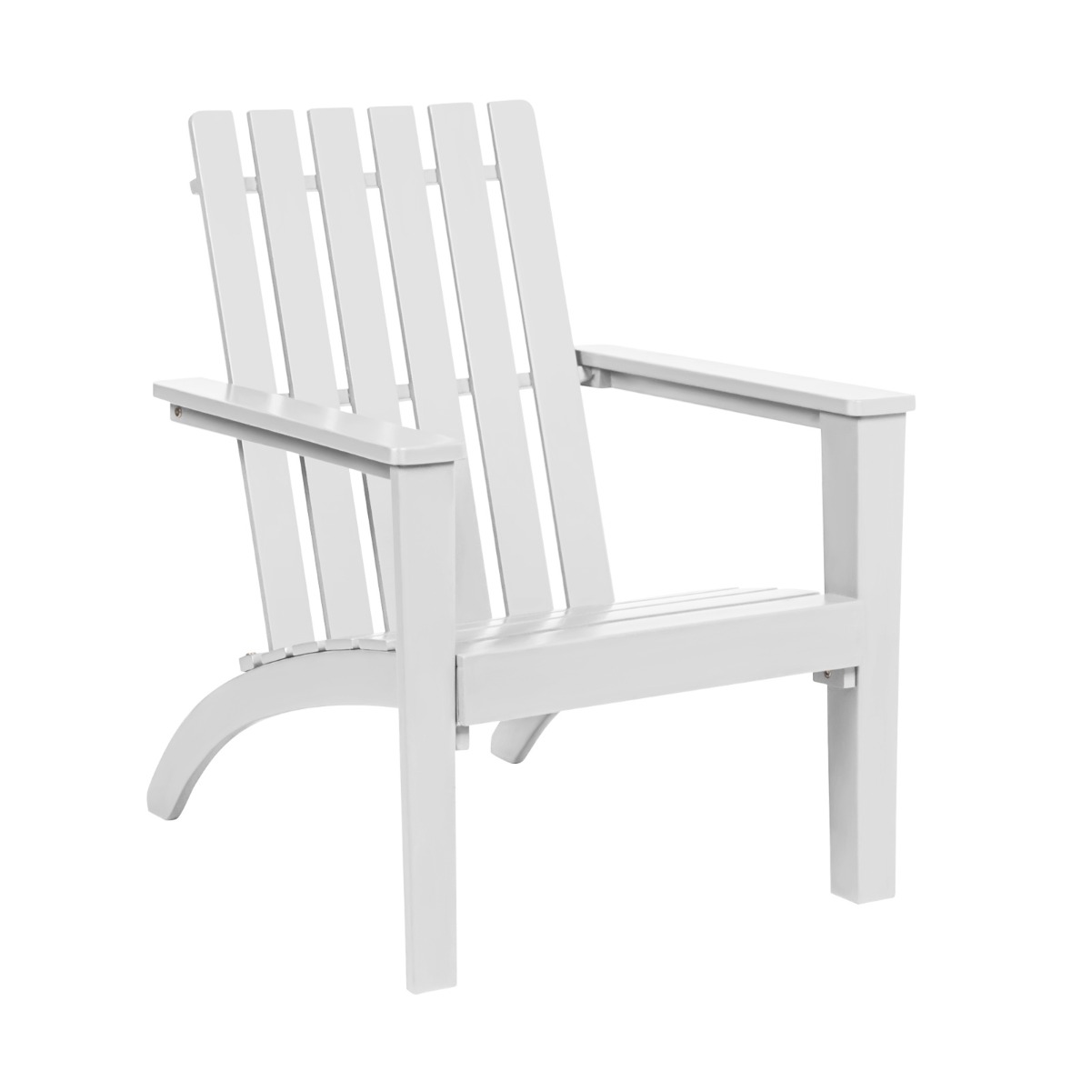 Akaasiapuuta Adirondack puutarhatuoli, ergonominen ja mukava terassituoli (kantavuus jopa 160 kg), valkoinen