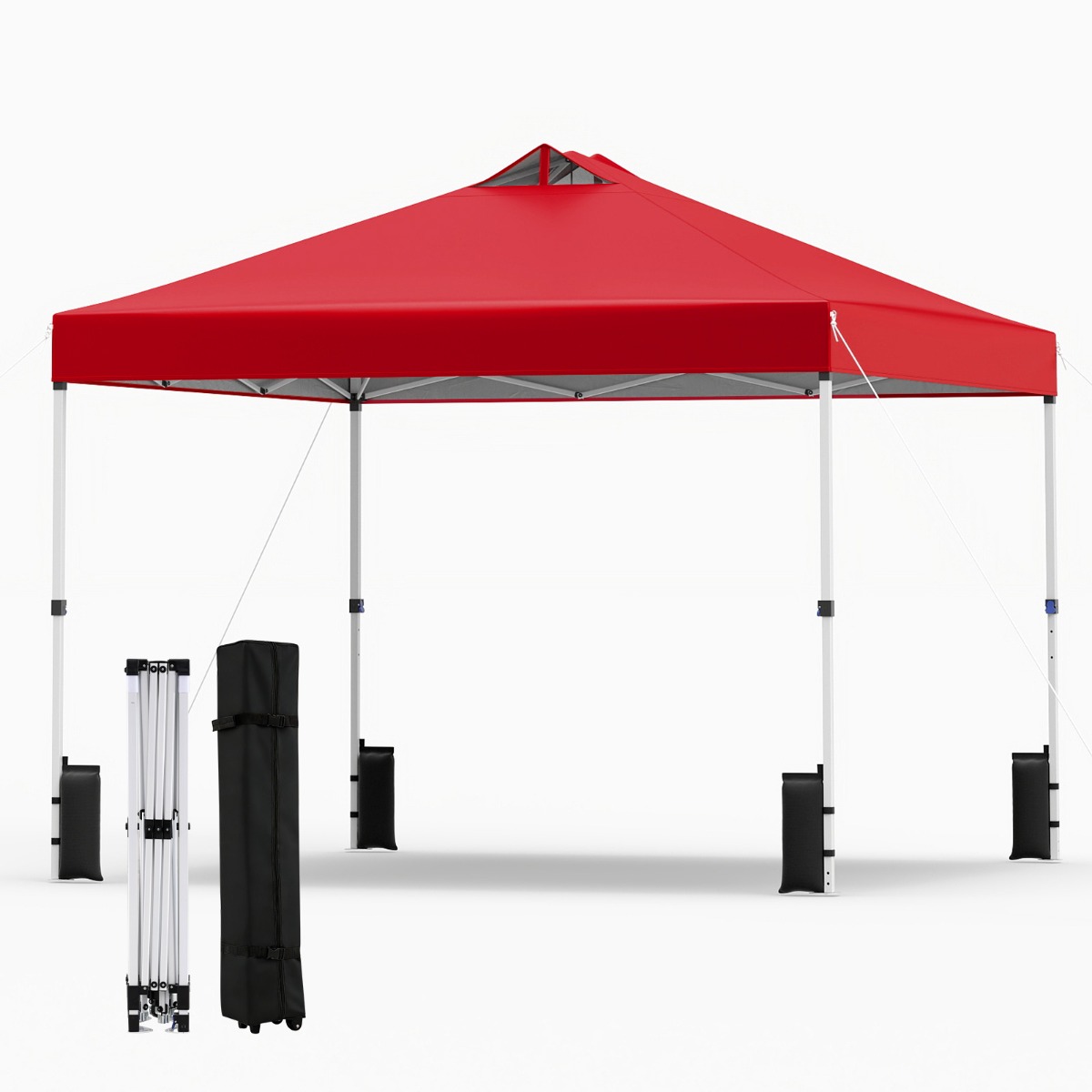 10 x 10 jalga pop-up telk varikatusega (3 x 3 m), punane