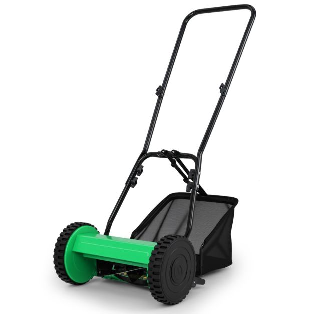 Manuaalinen ruohonleikkuri, jonka leikkuuleveys on 30 cm - vihreä