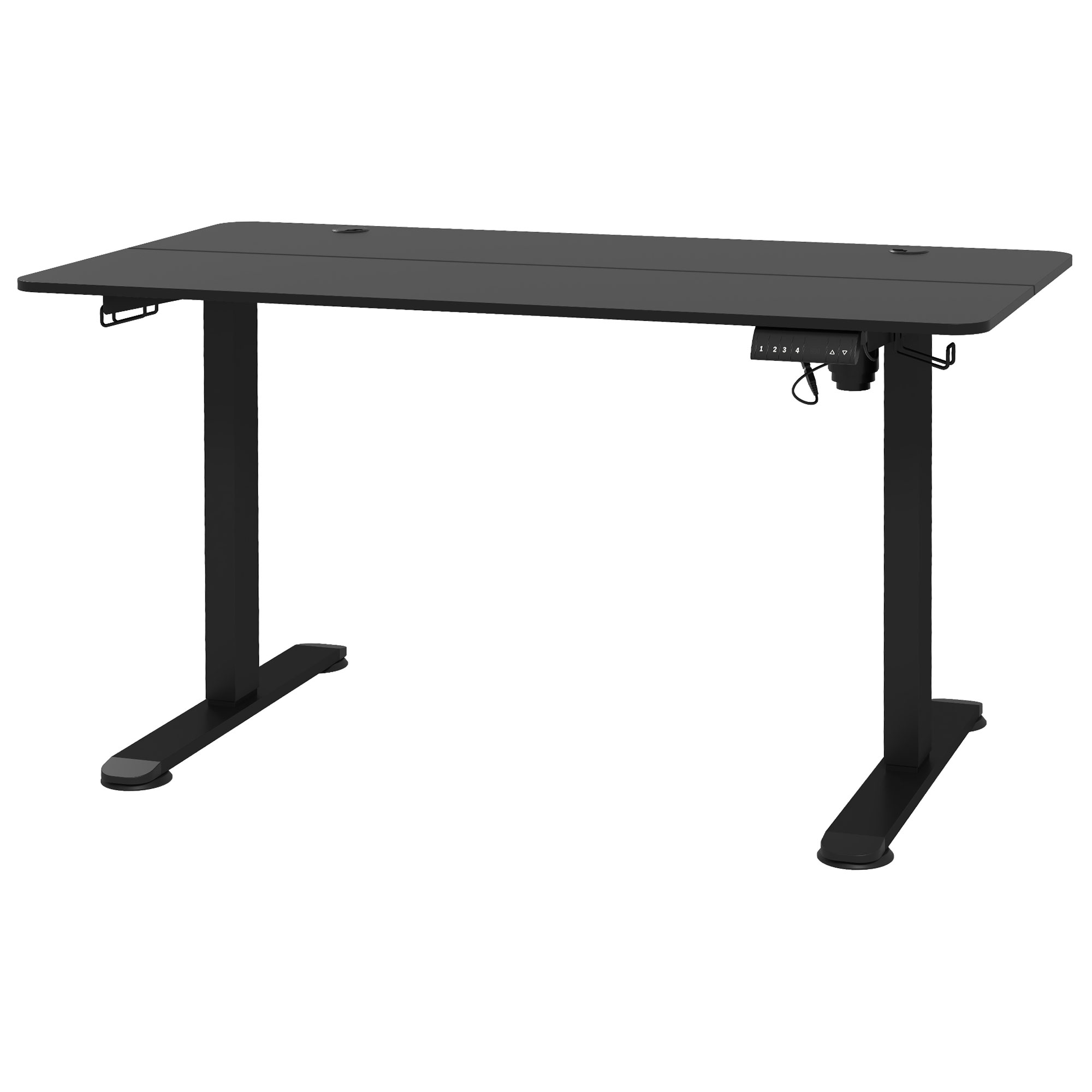 Püstireguleeritava kõrgusega arvutilaud 140 cm x 70 cm x 116 cm must