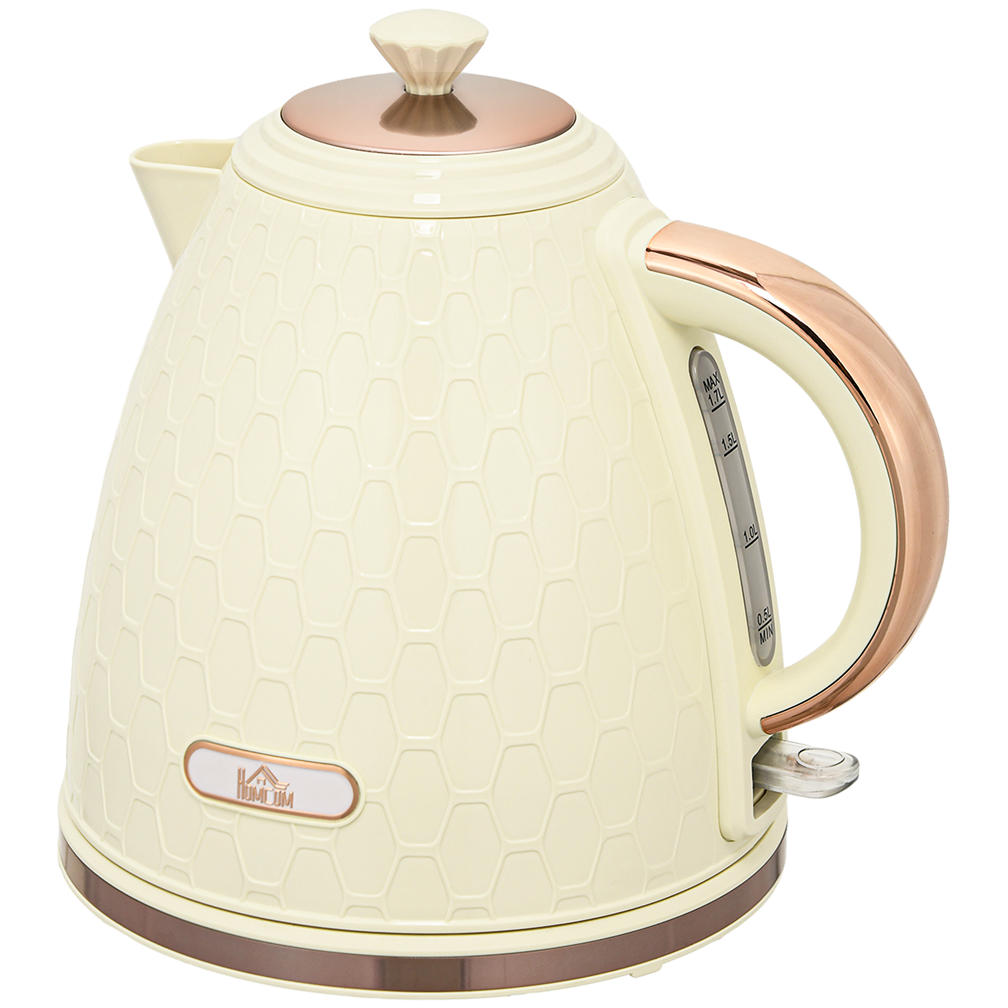 Vedenkeitin, 2200 W, ikkuna, suodatin, pikakiehumispiste, beige
