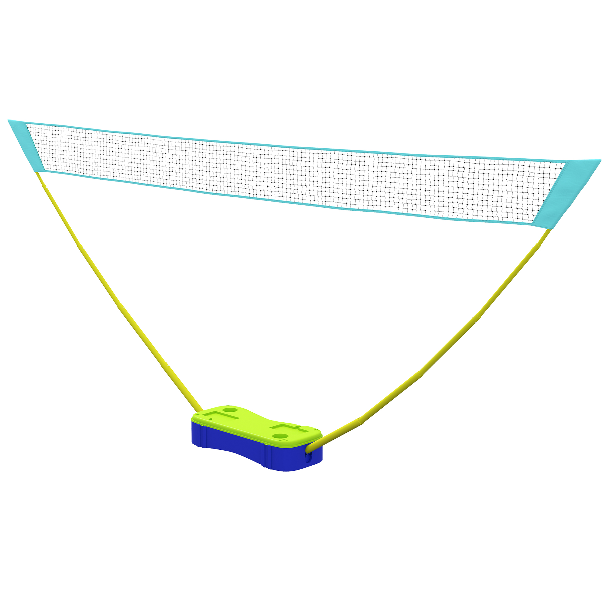 Sulkapalloverkkosetti, lentopalloverkkosetti, 3-osainen setti, 400 cm x 22,4 cm x 155 cm, musta + sininen + vihreä