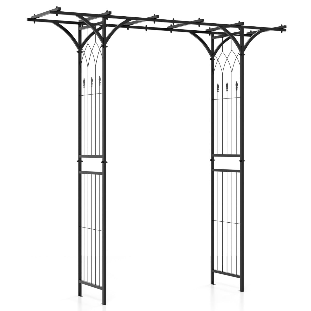 207 cm puutarhapaviljonki säleiköillä köynnösruusulle