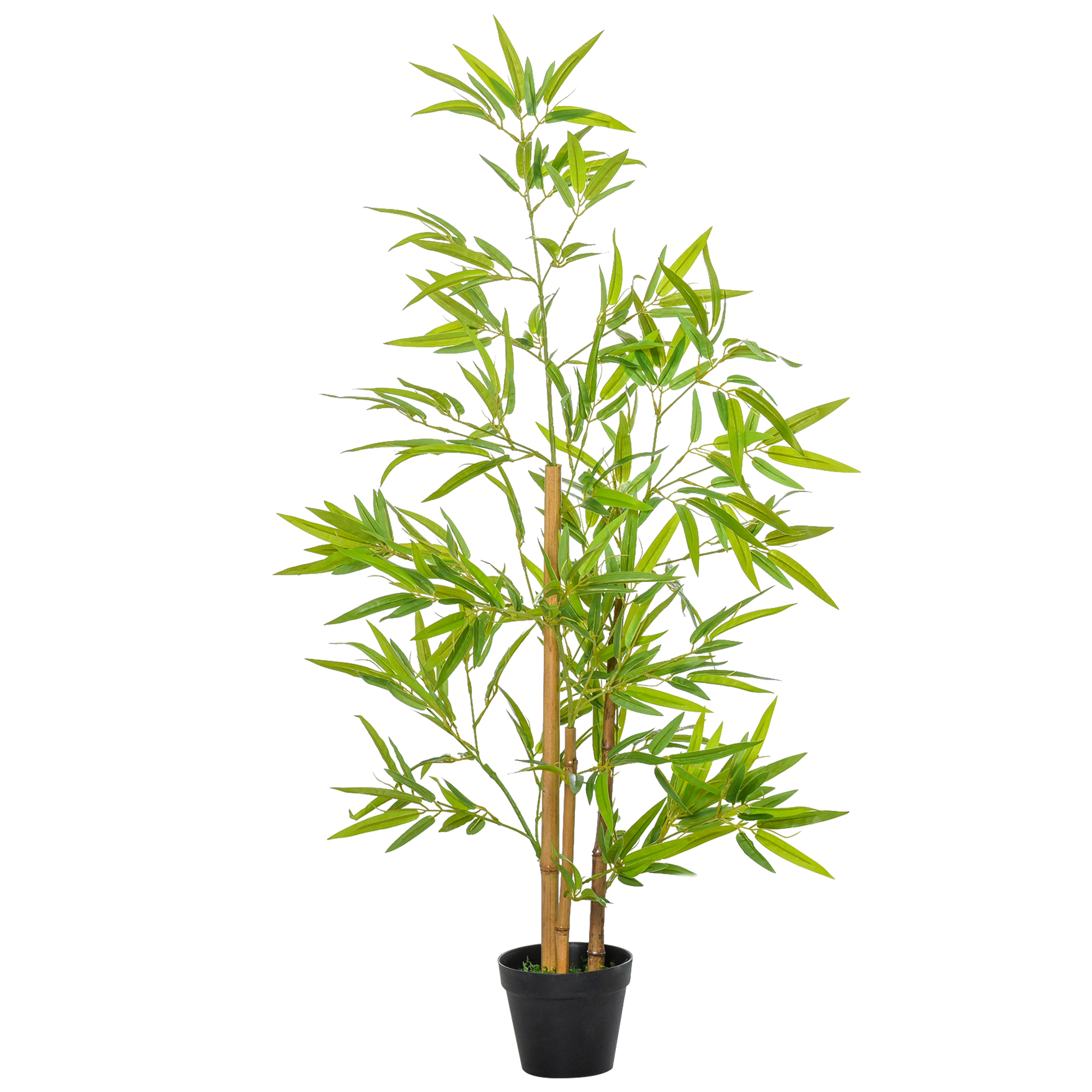Keinotekoinen bambu, tekokasvi, koristekasvi ruukulla, tekokuusi, puunkoriste, 120 cm