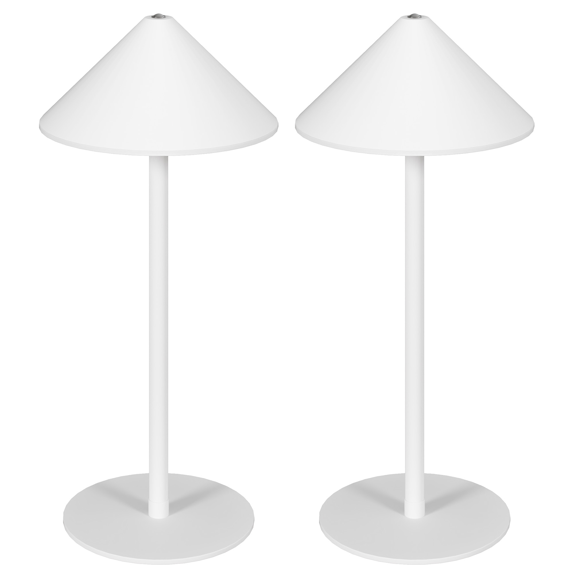 LED-pöytävalaisin USB-kaapelilla, kosketuskytkimellä, metalli, ladattava, valkoinen