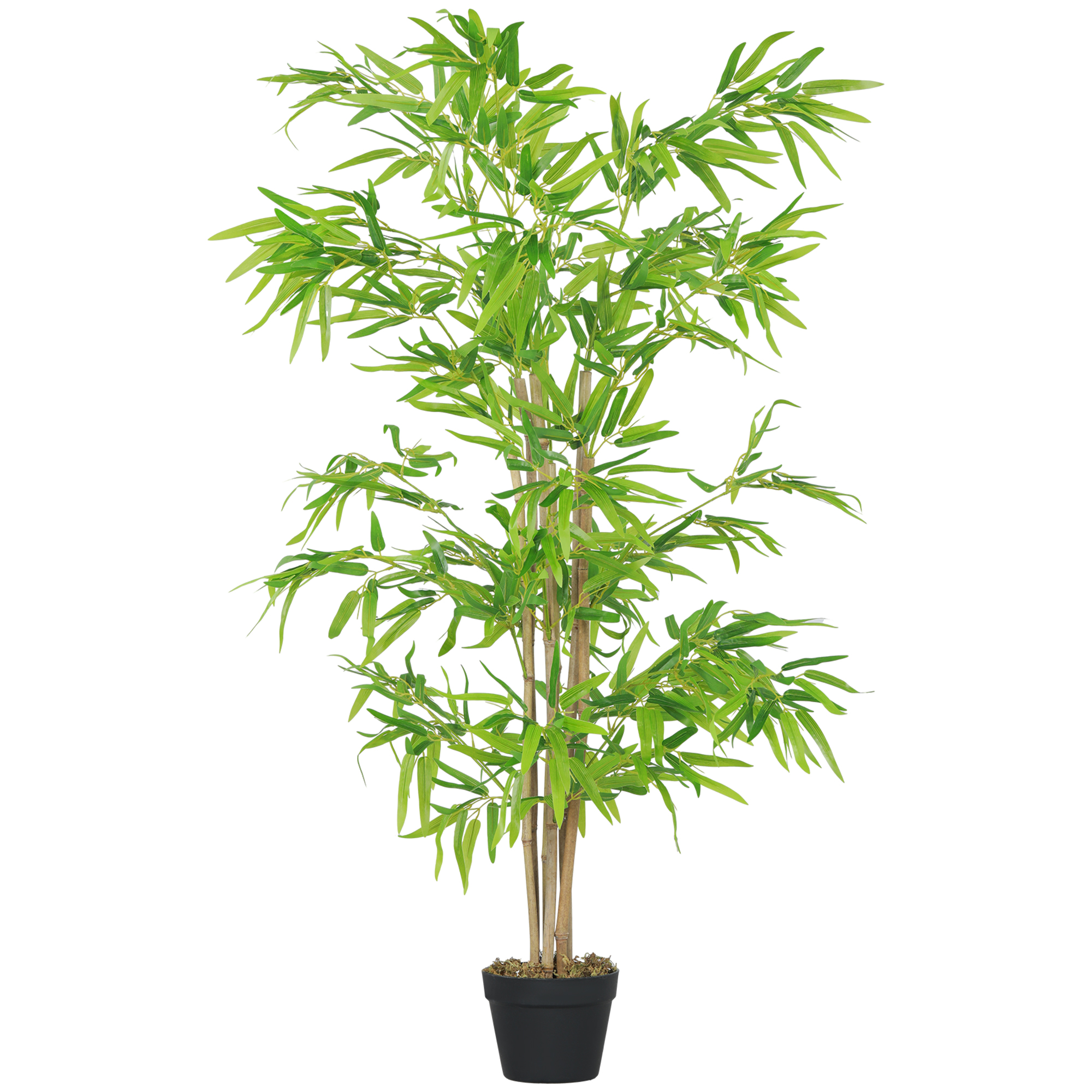 Keinotekoinen bambu, tekokasvi, koristekasvi ruukulla, tekokuusi, puunkoriste, 150 cm