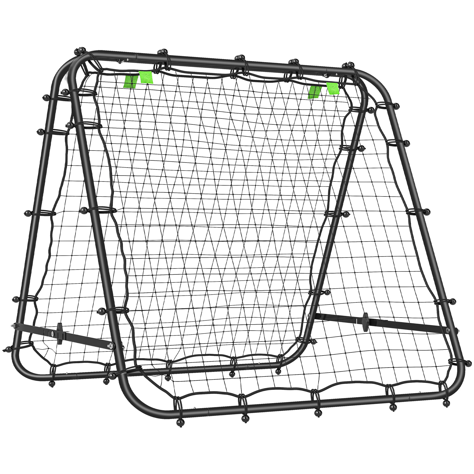 Jalkapallomaali, säädettävä, kokoontaitettava, metallirunko, 100 x 68-95 cm, musta