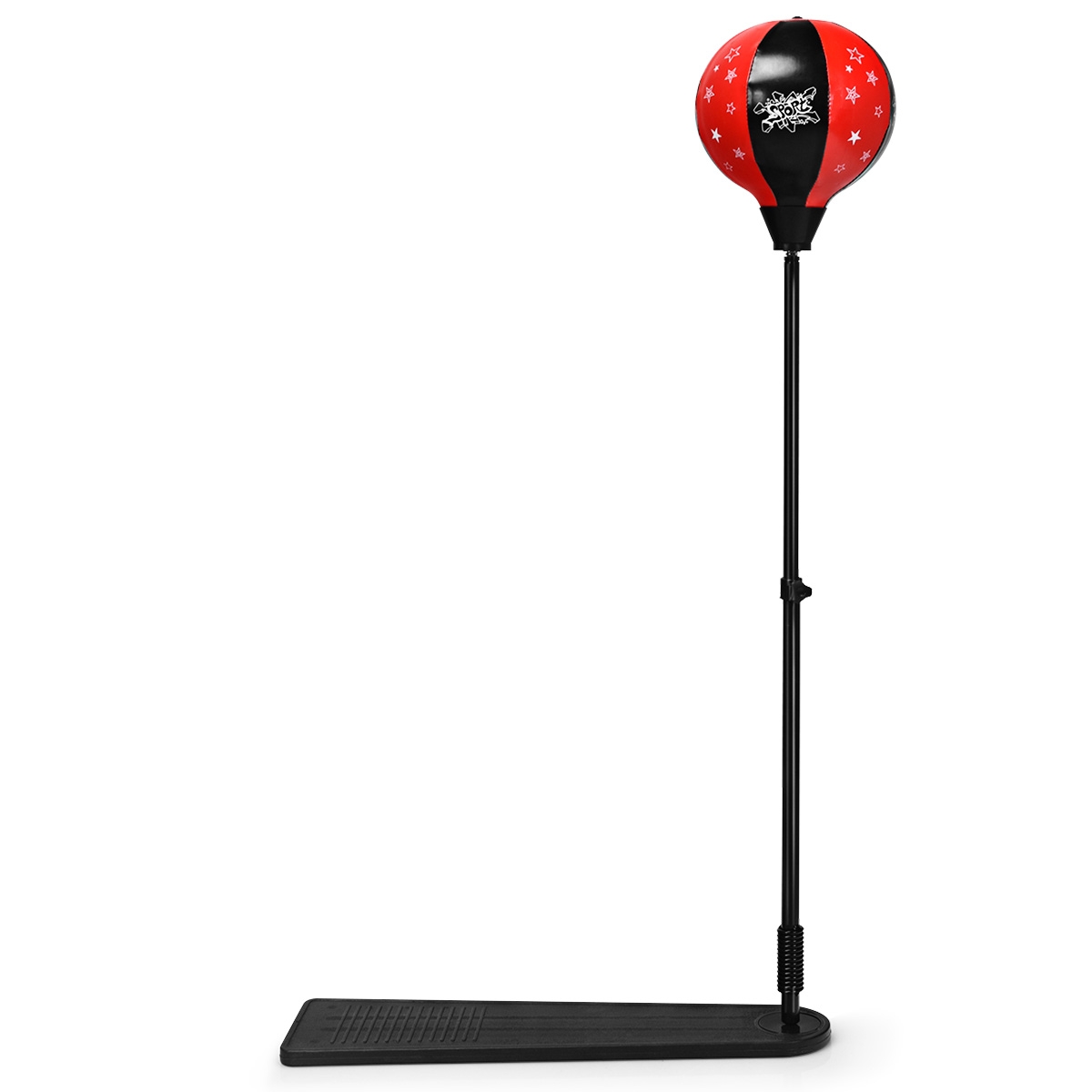 Reguleeritava kõrgusega (85–130 cm) laste poksipall, komplektis pump ja poksikindad