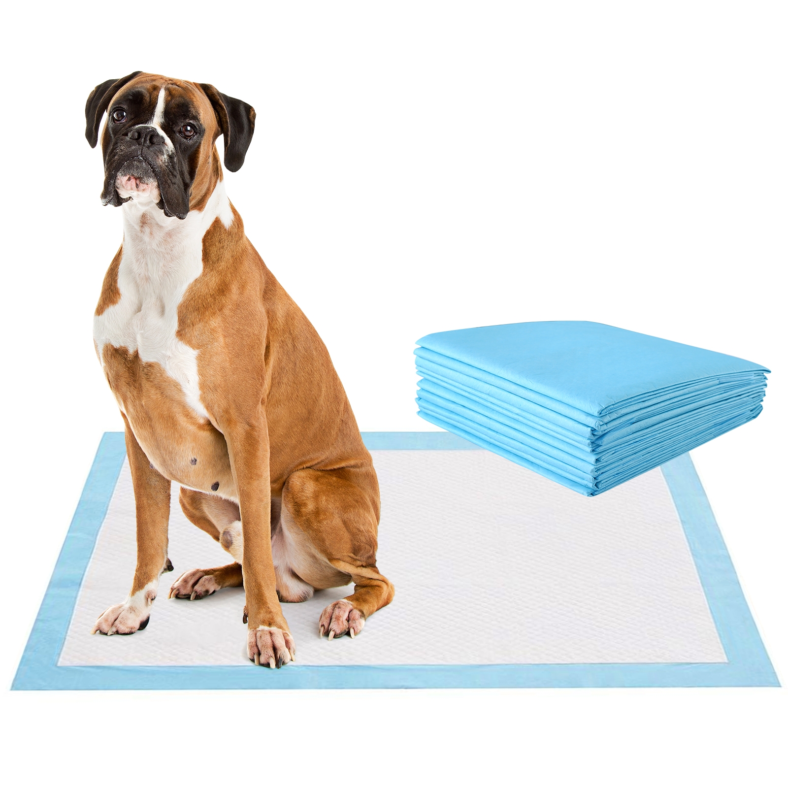 Suuret imukykyiset pentupissatyynyt ja hygieeniset koulutusmatot koirille (koko 75 x 90 cm, 100 kpl per pakkaus)