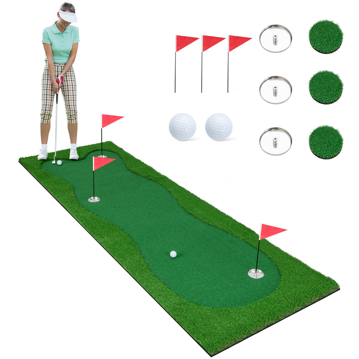 Golfin puttausviheriö realistisella tekonurmella-S
