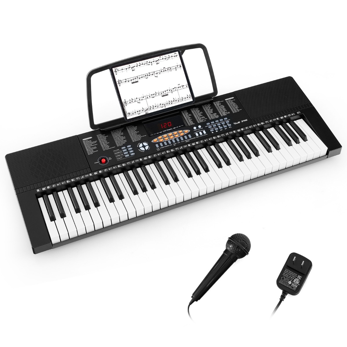 Pianokoskettimisto aloittelijoille 61 kosketuksella digitaalinen piano 300 äänellä