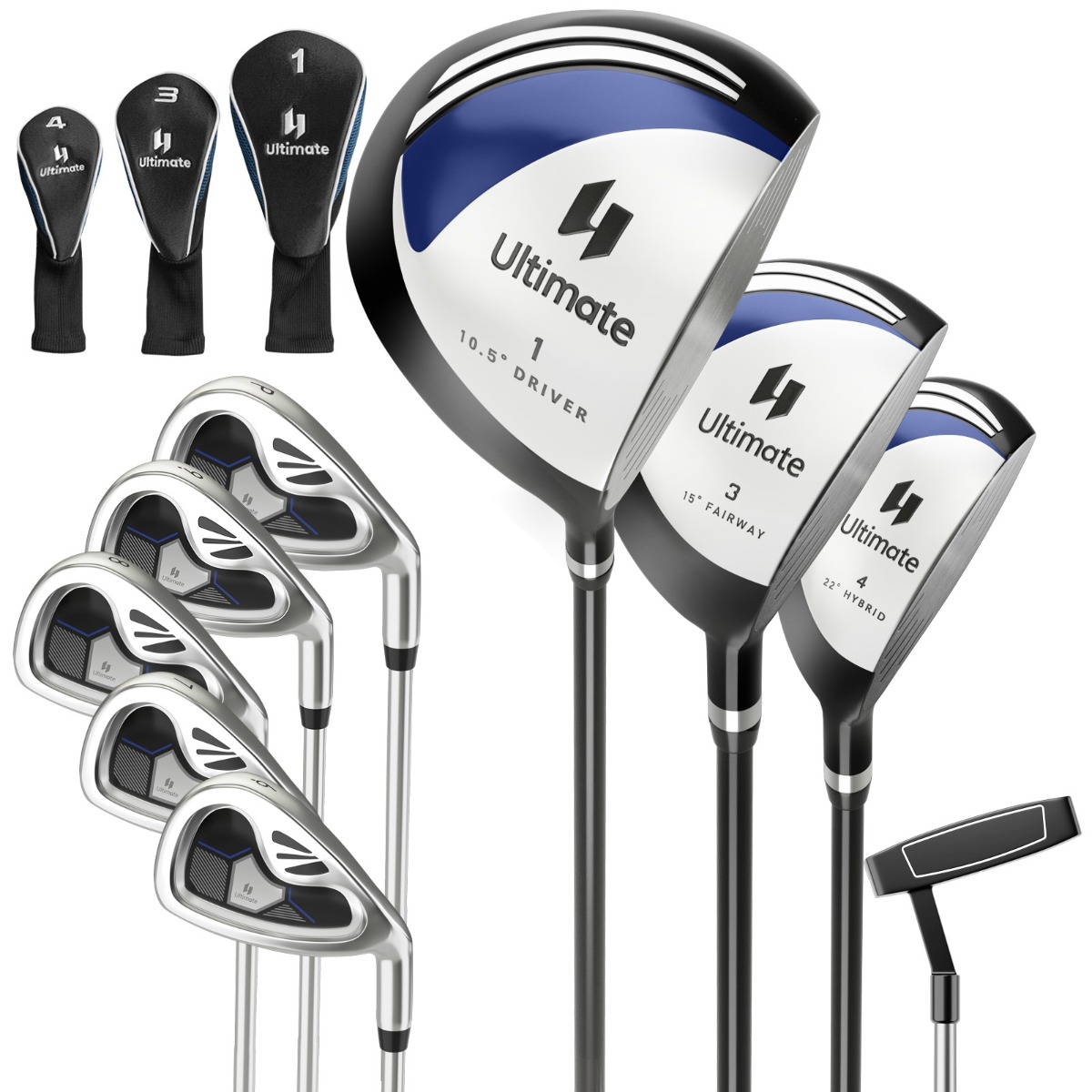 Miesten 9-osainen golfmailasetti - laivastonsininen