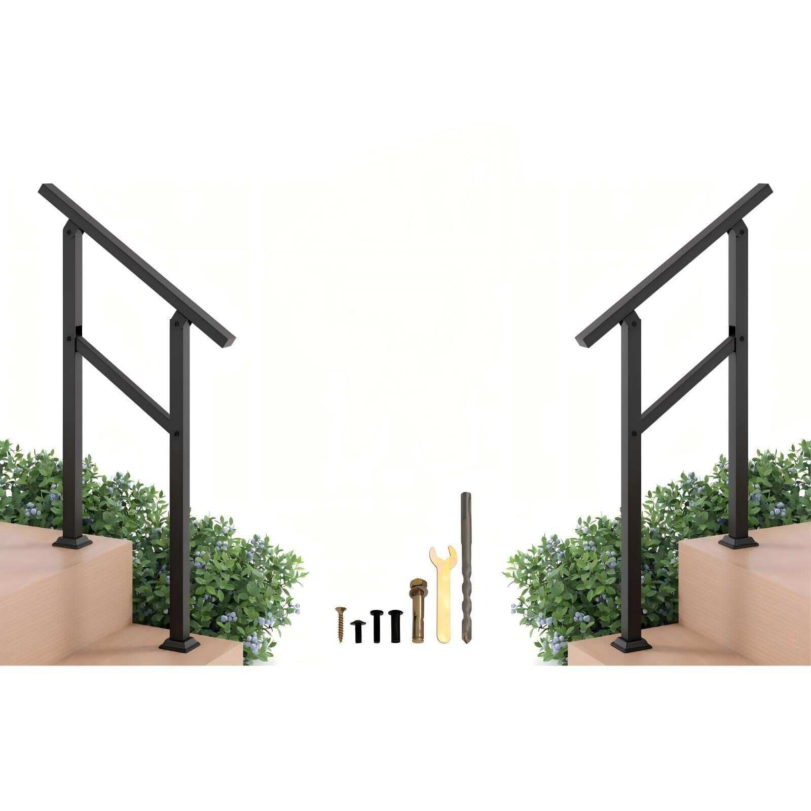2 käsijohdetta portaisiin ja sisäänkäynteihin, sivukiinnitys, 70 cm