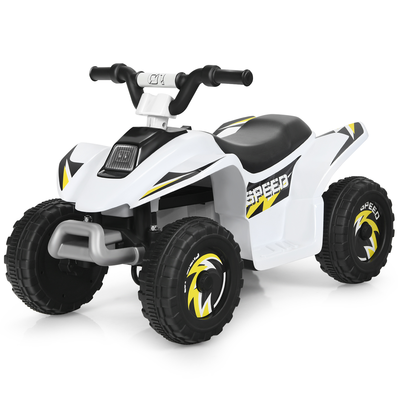 6 V akuga laste elektri-quad ja mini maastur väikelastele (73 x 40 x 44,5 cm), valge
