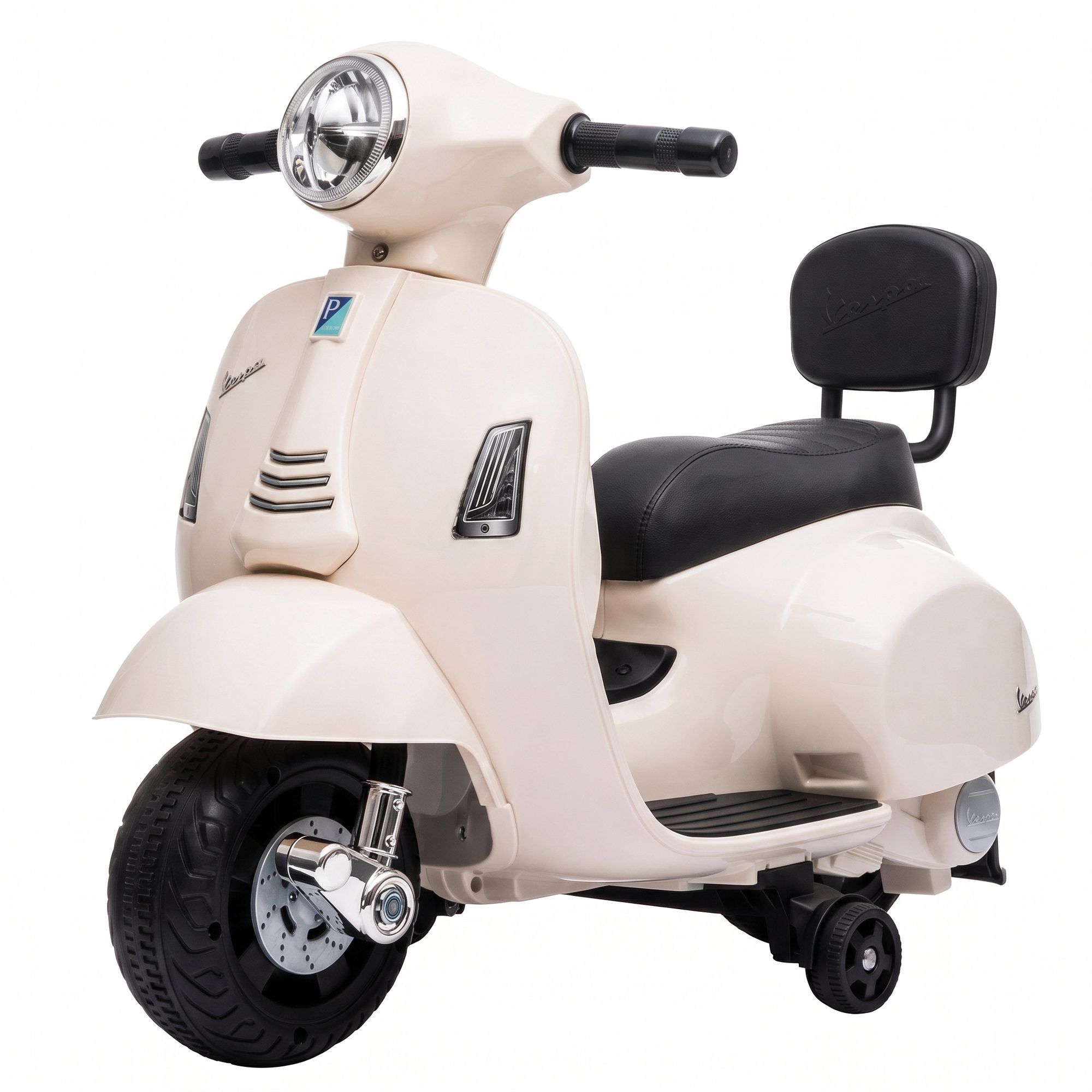 Sähkömoottoripyörä lapsille Mini Vespa GTS 6V sähkömoottoripyörä litiumakulla ergonomisella istuimen selkänojalla 1,5-3 vuotta