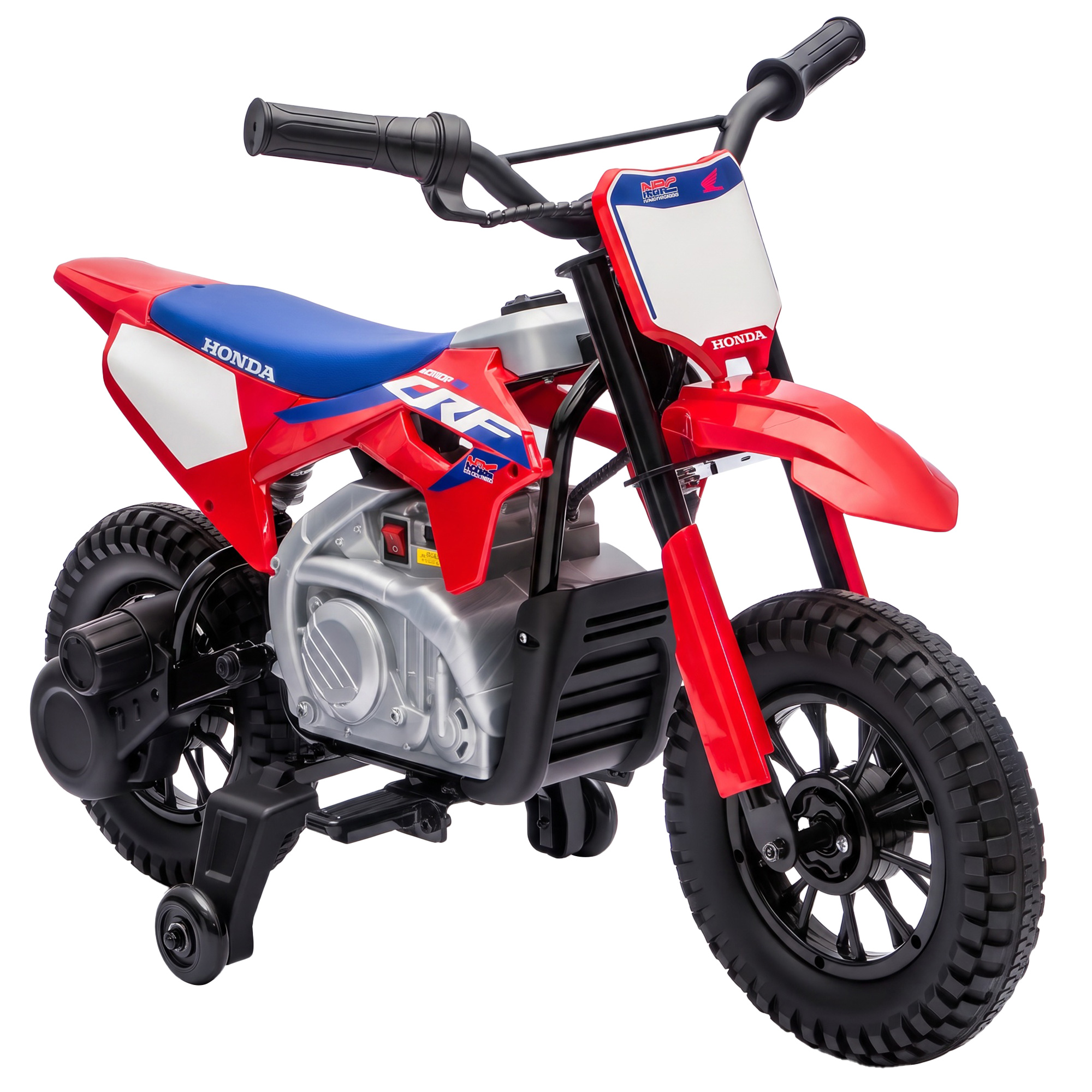 Sähkömoottoripyörä lapsille HONDA CRF 450R 12V lasten motocross 35W moottorilla, litiumakulla, takajousituksella, 12 tuuman renkailla