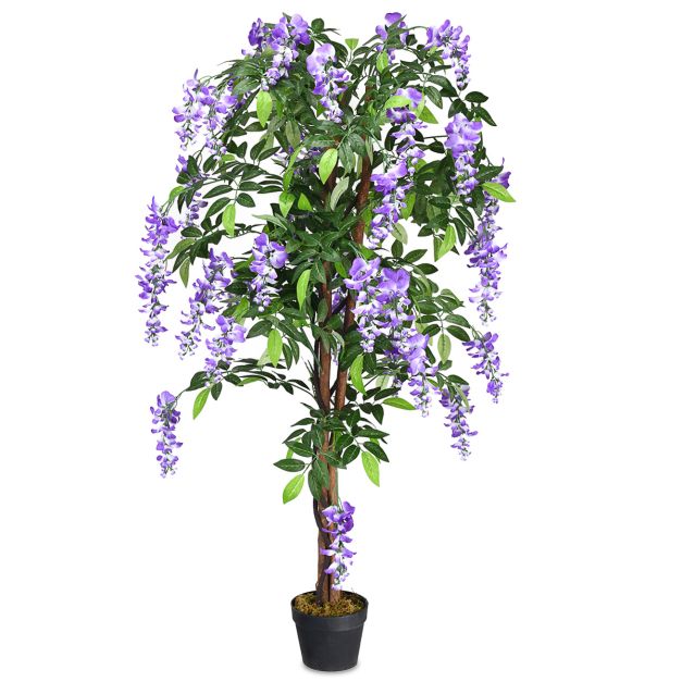 Keinotekoinen puu wisteria-kukilla 150 cm
