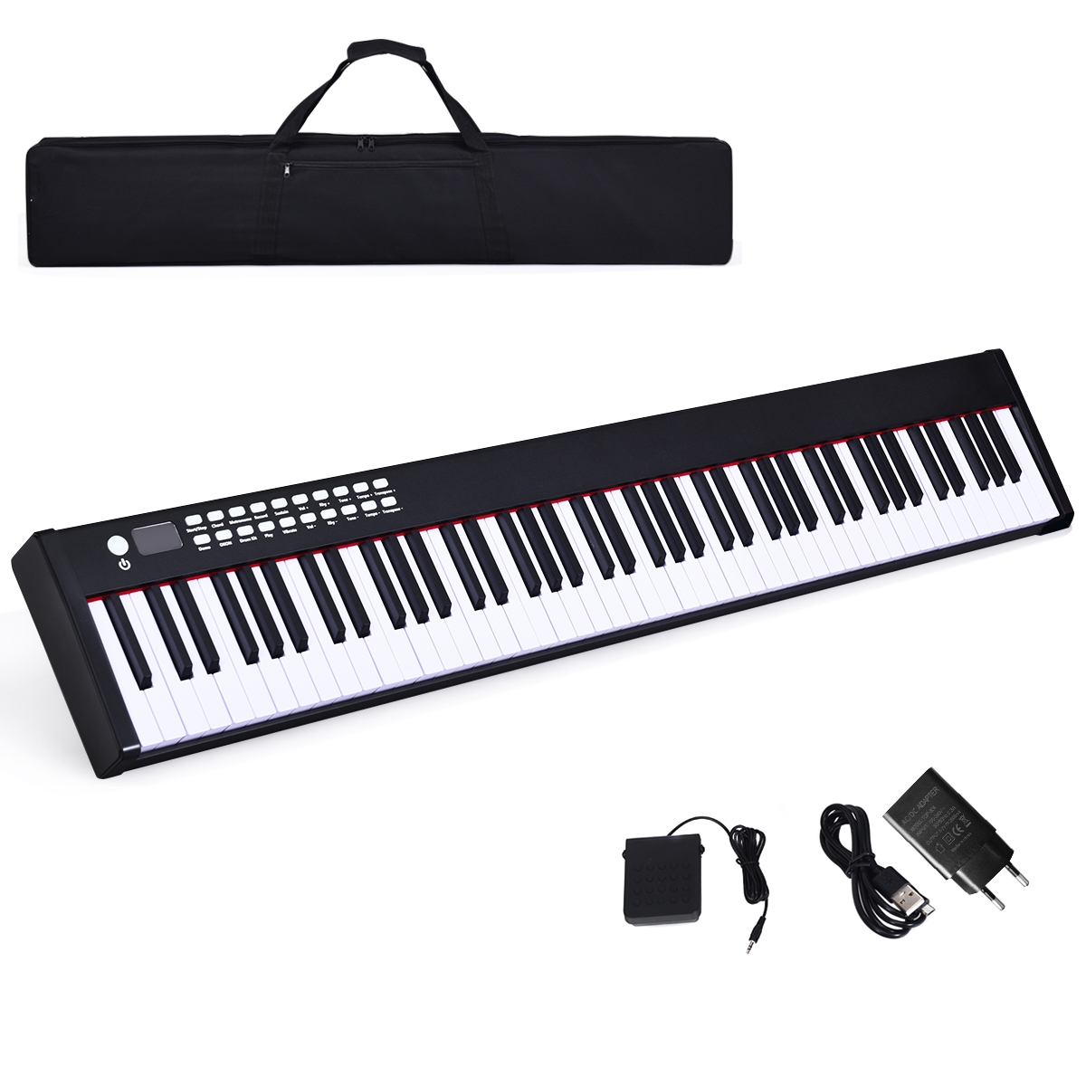 88-koskettiminen digitaalinen piano, elektronisen pianon näppäimistön kantolaukku