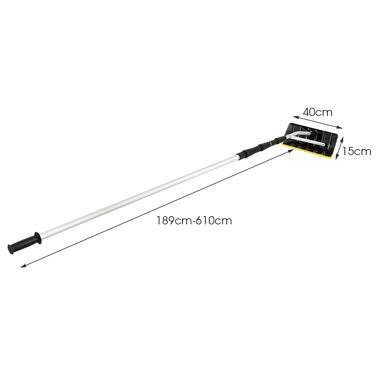 Safstar alumiininen lumikaton kaavin 64 m pitkä katon kaavin 39 cm:n ylimitalla