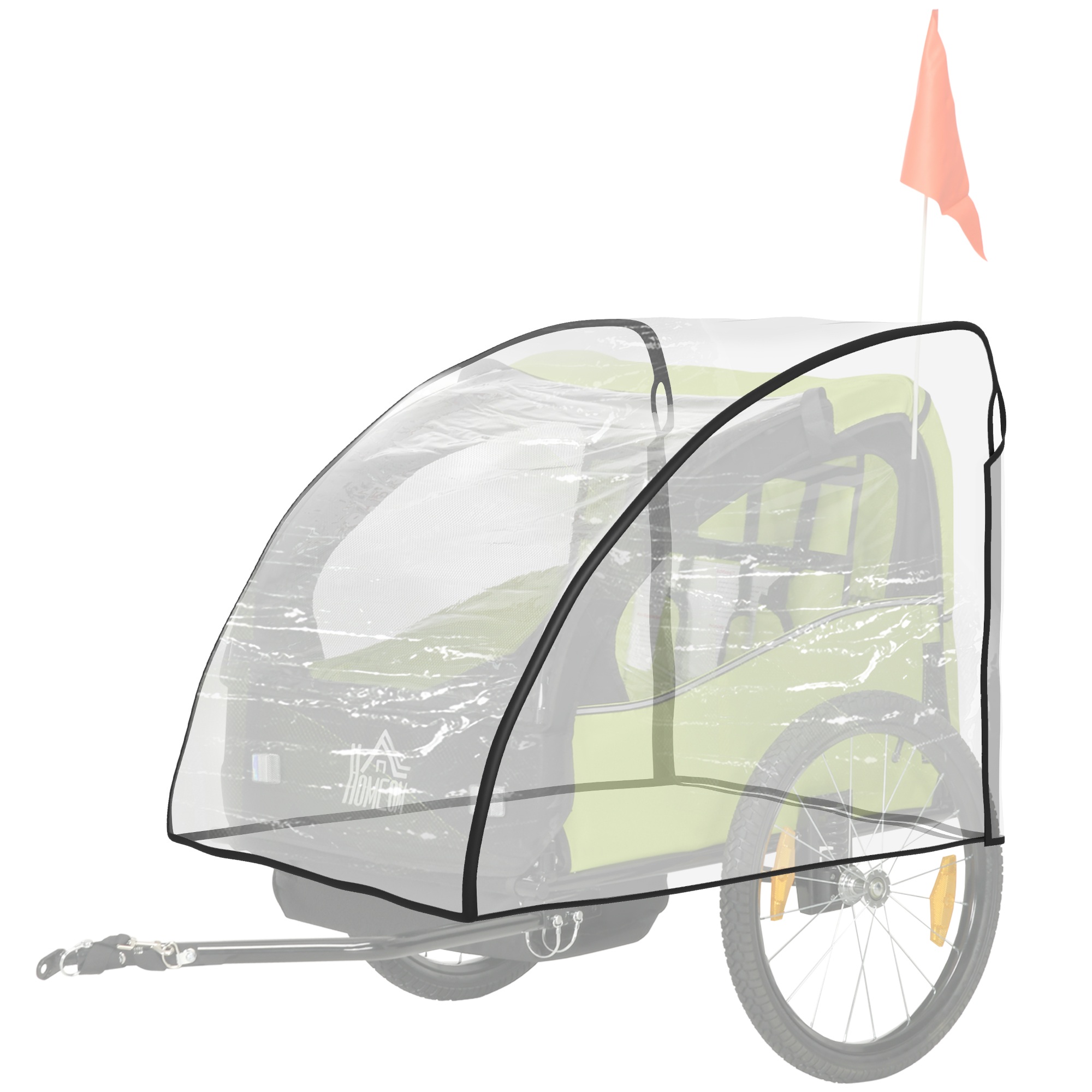 Taittuva autotalli lasten peräkärryille, vedenpitävä peite UV-suojalla, sadesuoja 76 x 61 x 61 cm, läpinäkyvä