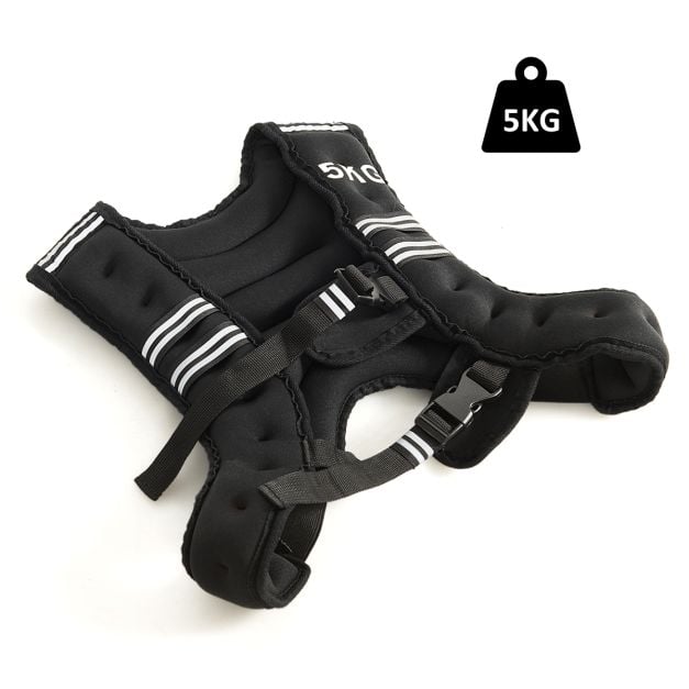 Helkurribadega raskusvest ja intensiivne treeningvest sportimiseks (kaal 5 kg), must