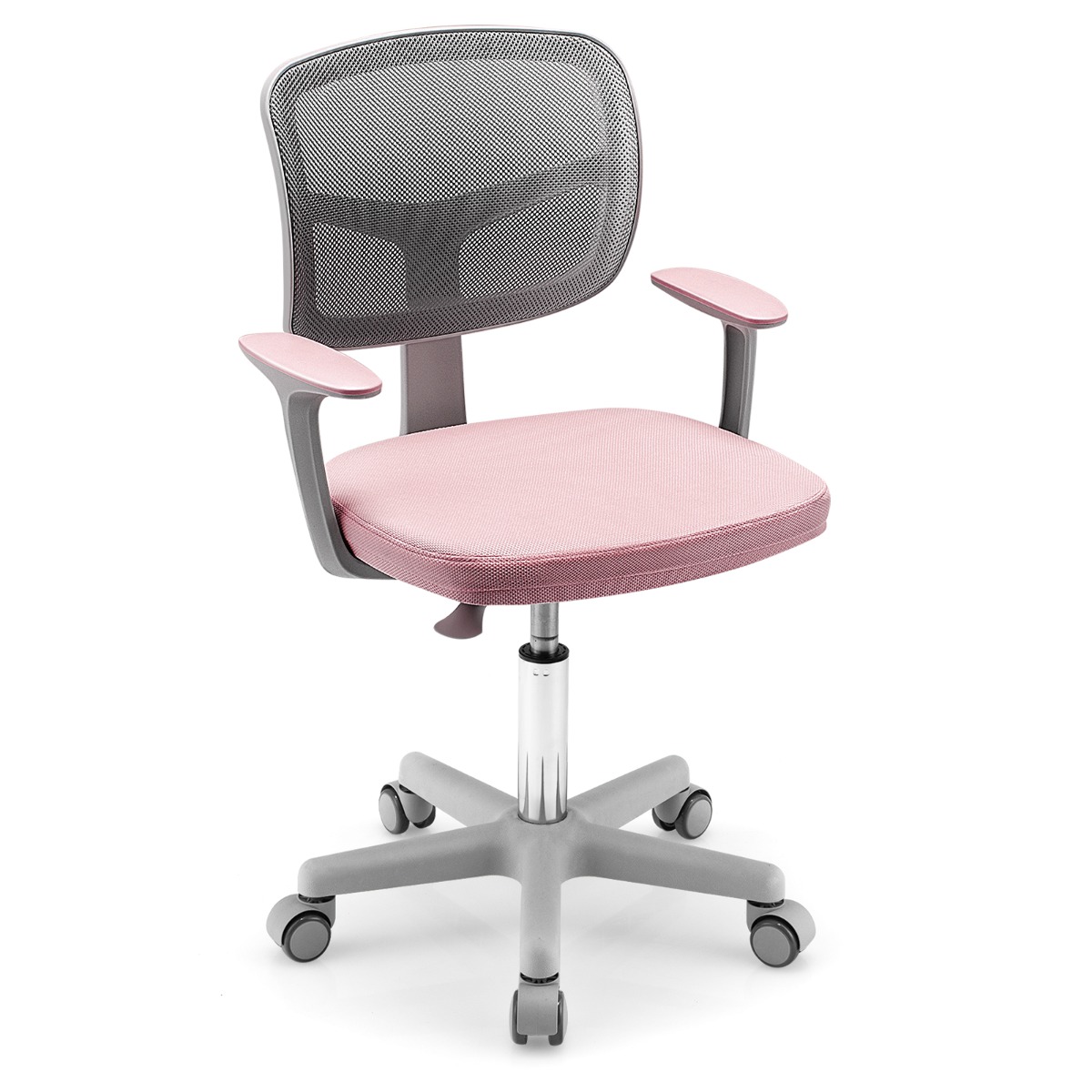 Säädettävä lasten työpöytä ja työtuoli säädettävällä korkeudella, ergonominen pöytä ja kääntyvä verkkoistuin