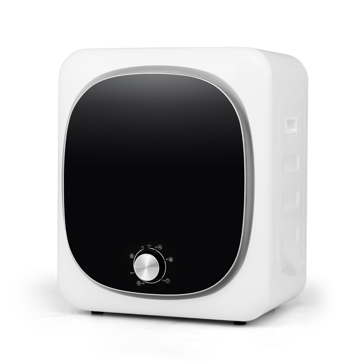 Viie programmi ja turvafunktsiooniga mini-pesukuivati, kompaktne väljalasketoruga kuivati (800 W, maht 5KG), valge