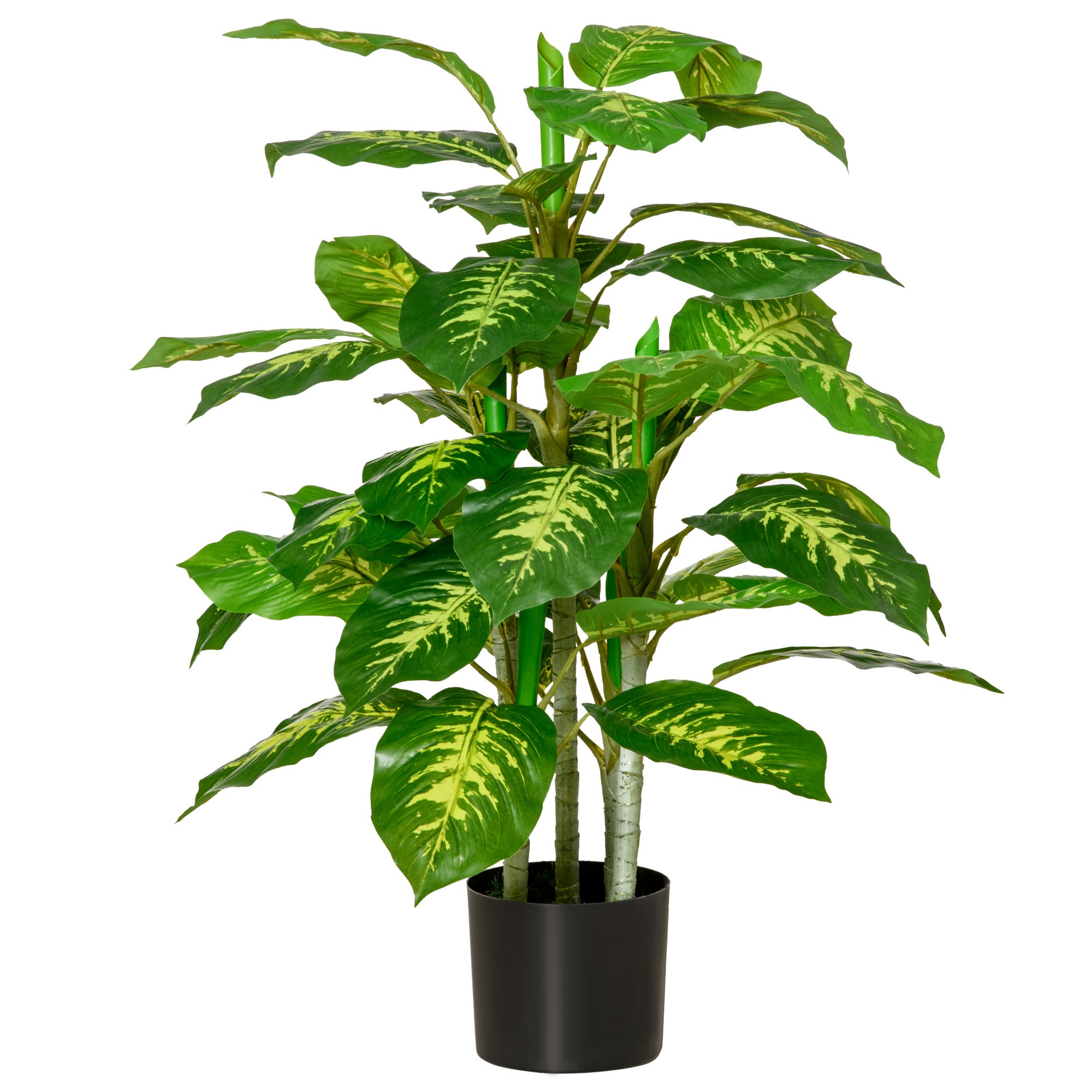 Tekokasvi, muovikasvi, sementtiruukku, sisä- ja ulkokäyttöön, 95 cm, vihreä